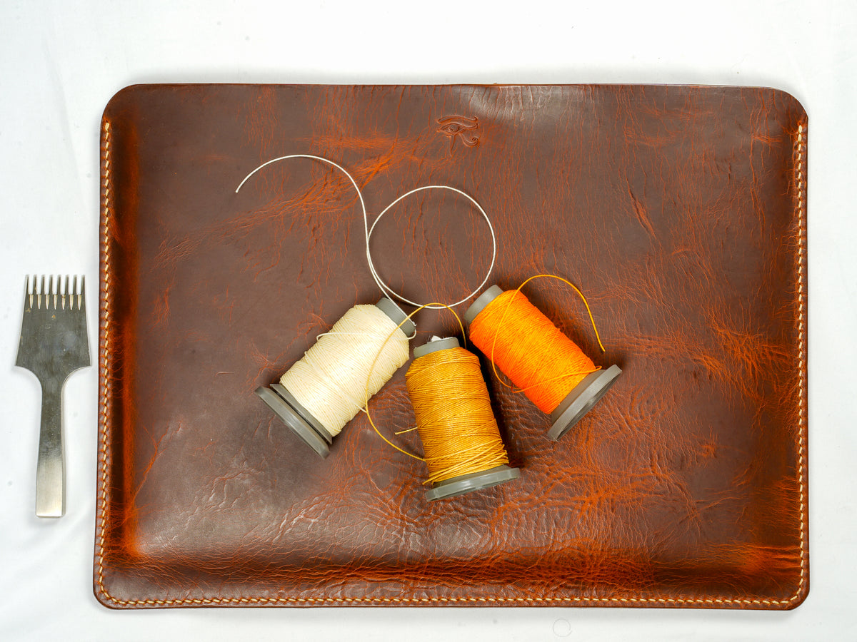 Handcrafted MacBook Leather Case | iPad & MacBook Sleeve | Vegetable Tan Leather by the Famous Carlo Badalassi
