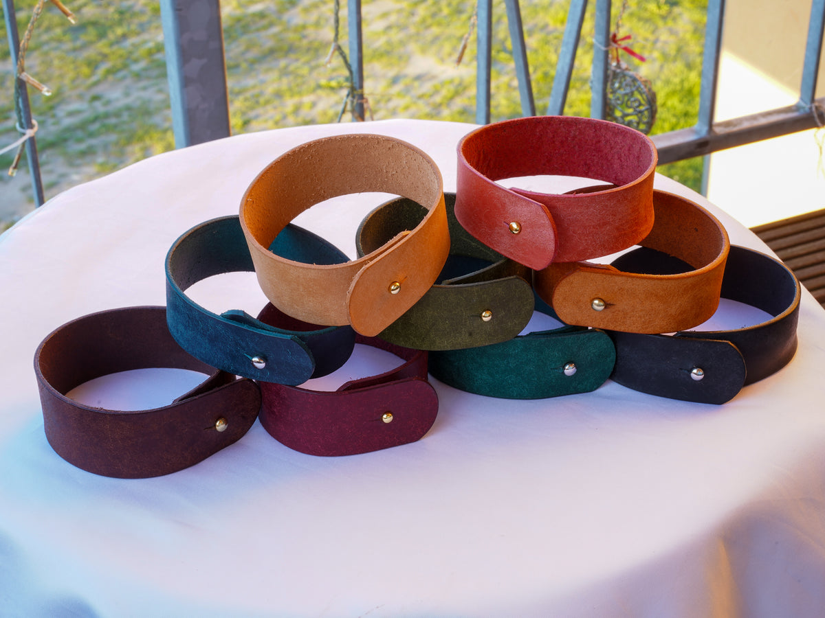Attaches de rideaux en cuir faites à la main | Cuir tanné végétal | 20-30cm | Sans perçage | Embrasses de rideaux | Remise sur quantité jusqu'à 20%