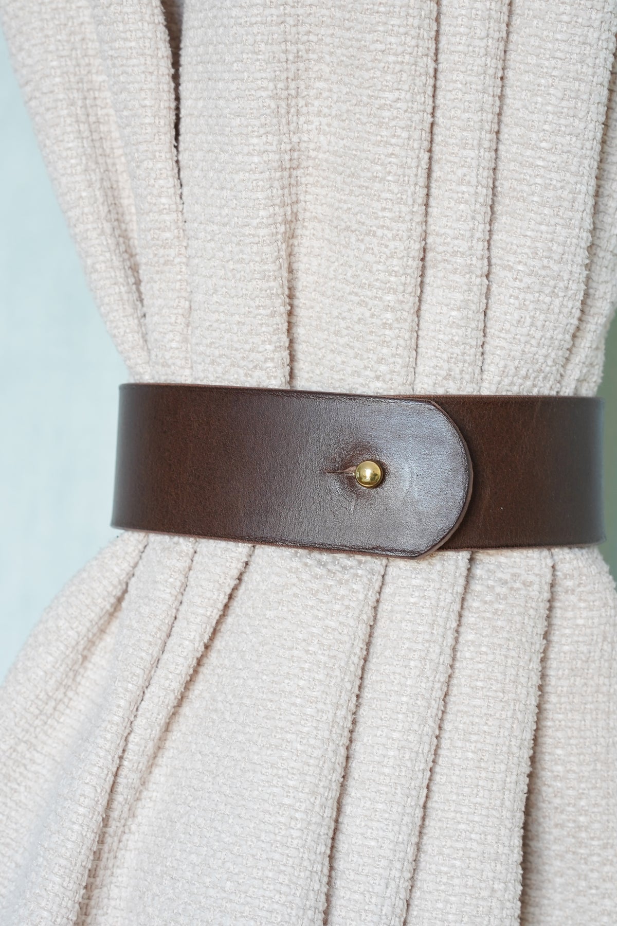 Handmade Leder Raffhalter | Gardinenhalter Vorhangband | Buttero-Leder