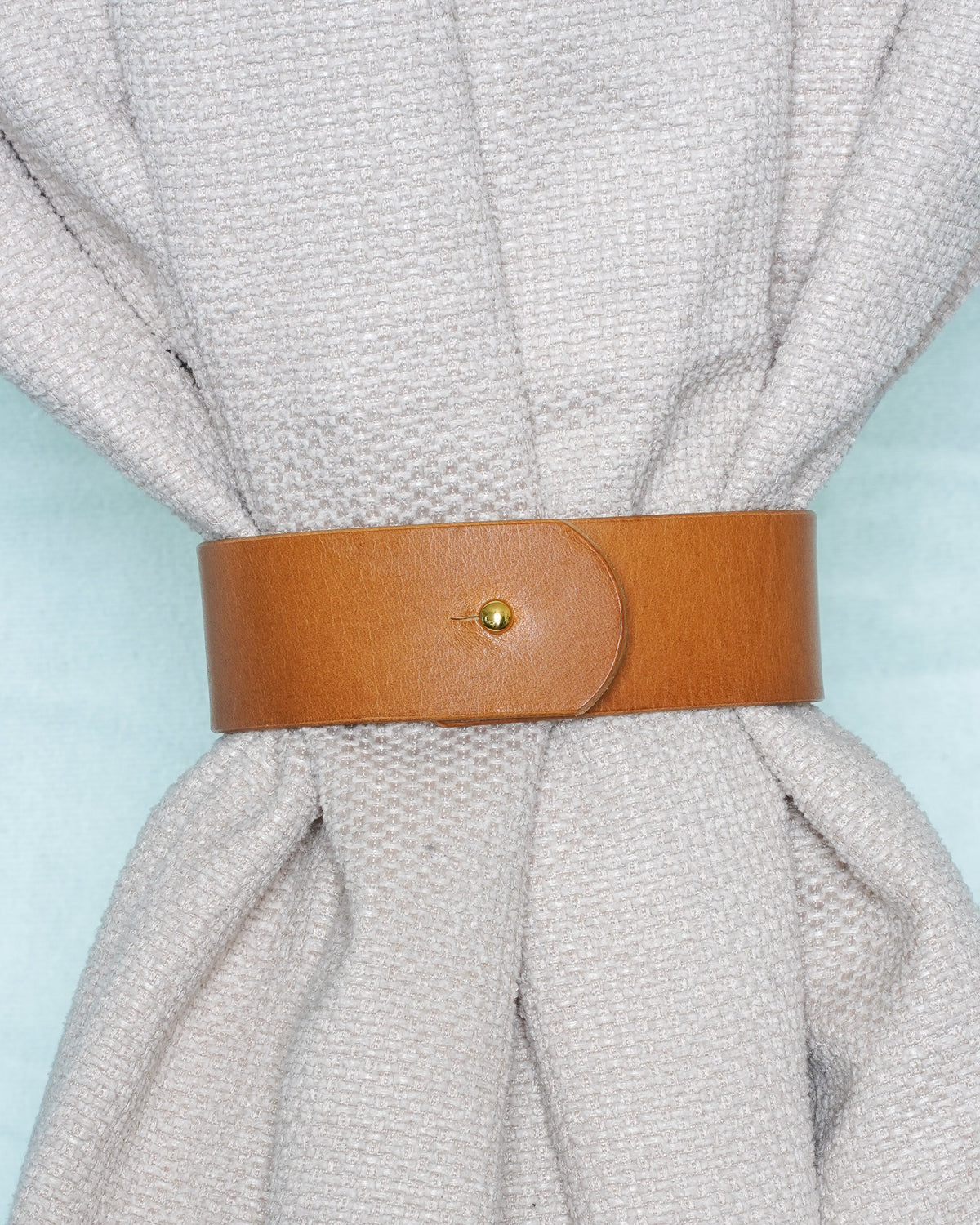 Handmade Leder Raffhalter | Gardinenhalter Vorhangband | Buttero-Leder