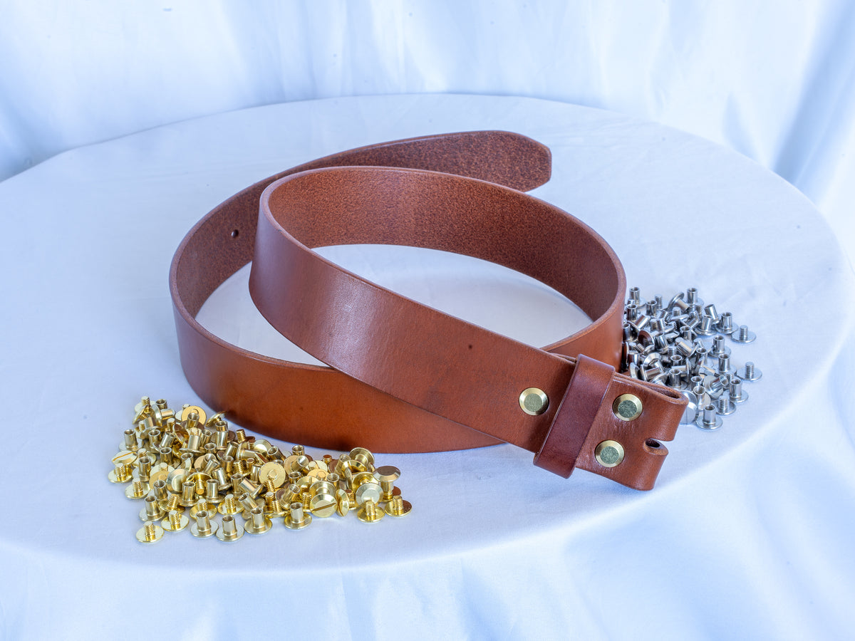 Gürtelriemen ohne Schnalle | Leder vegetabil gegerbt | Cognac | Gürtel- Blank 2-4cm