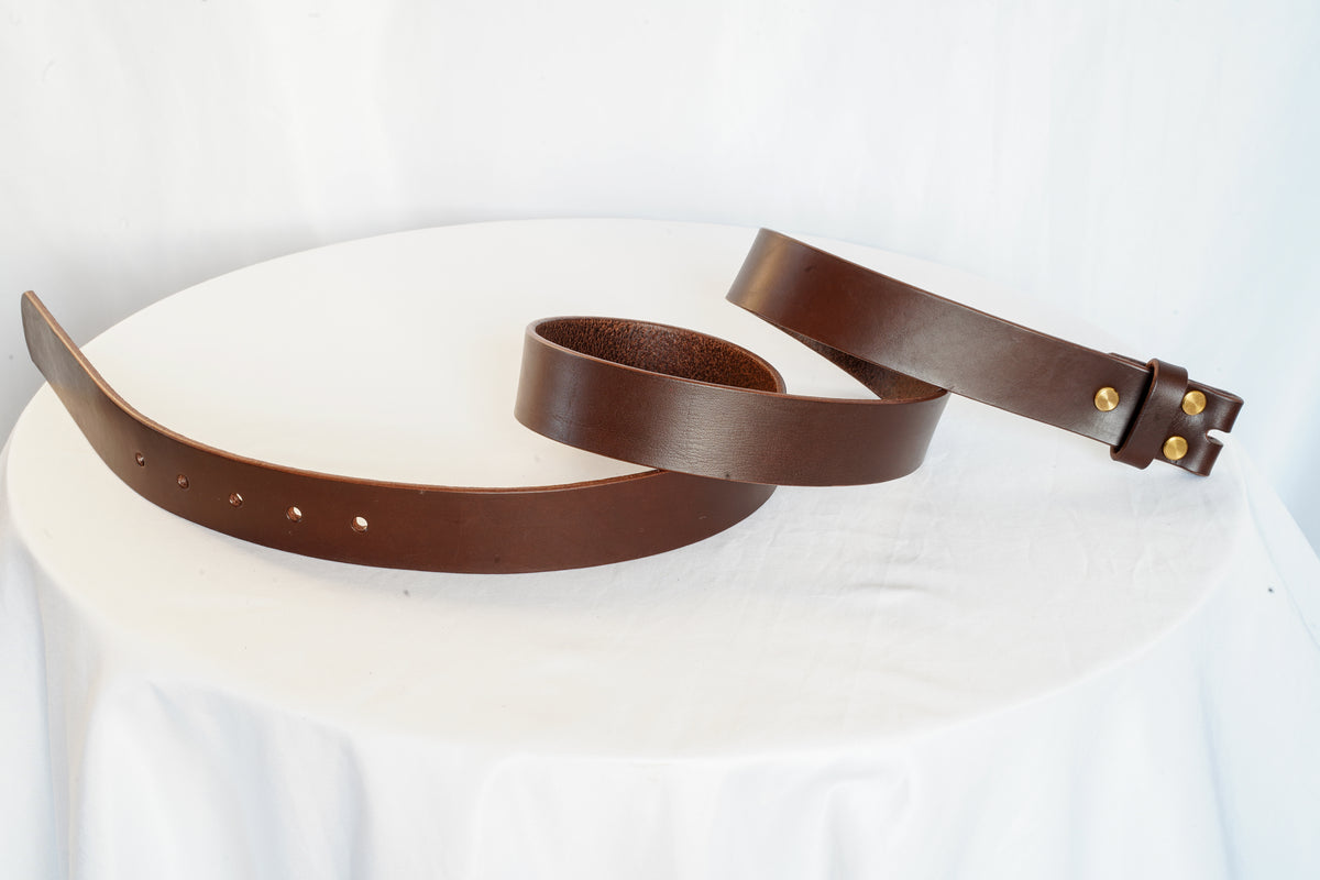 Gürtelriemen ohne Schnalle | Leder vegetabil gegerbt | Braun | Gürtel- Blank 2-4cm (Kopie)