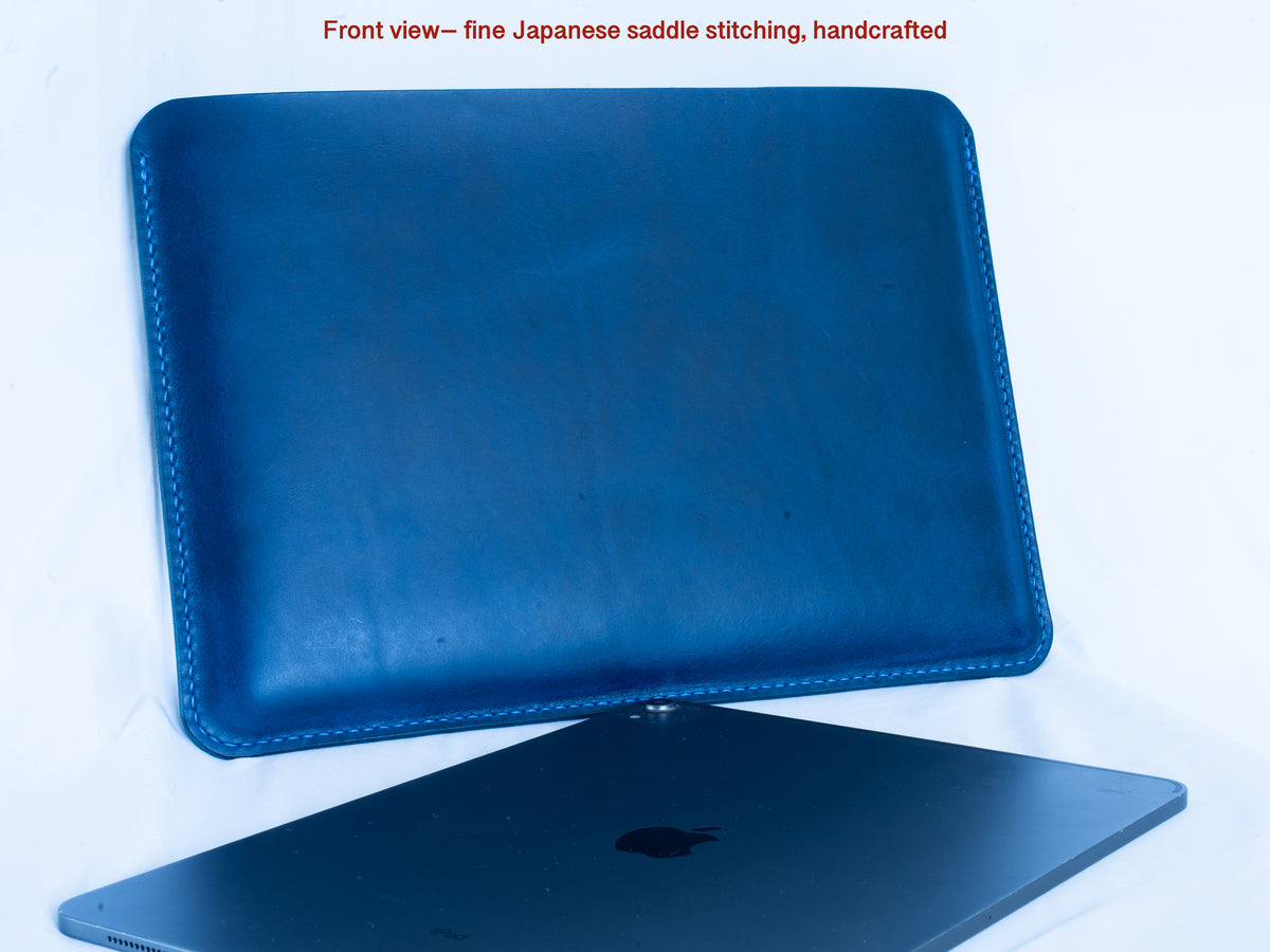Hand-stitched leather MacBook case | Leather case for Air Pro 13, 14, 15, 16 | Tuscan leather | Badalassi Carlo