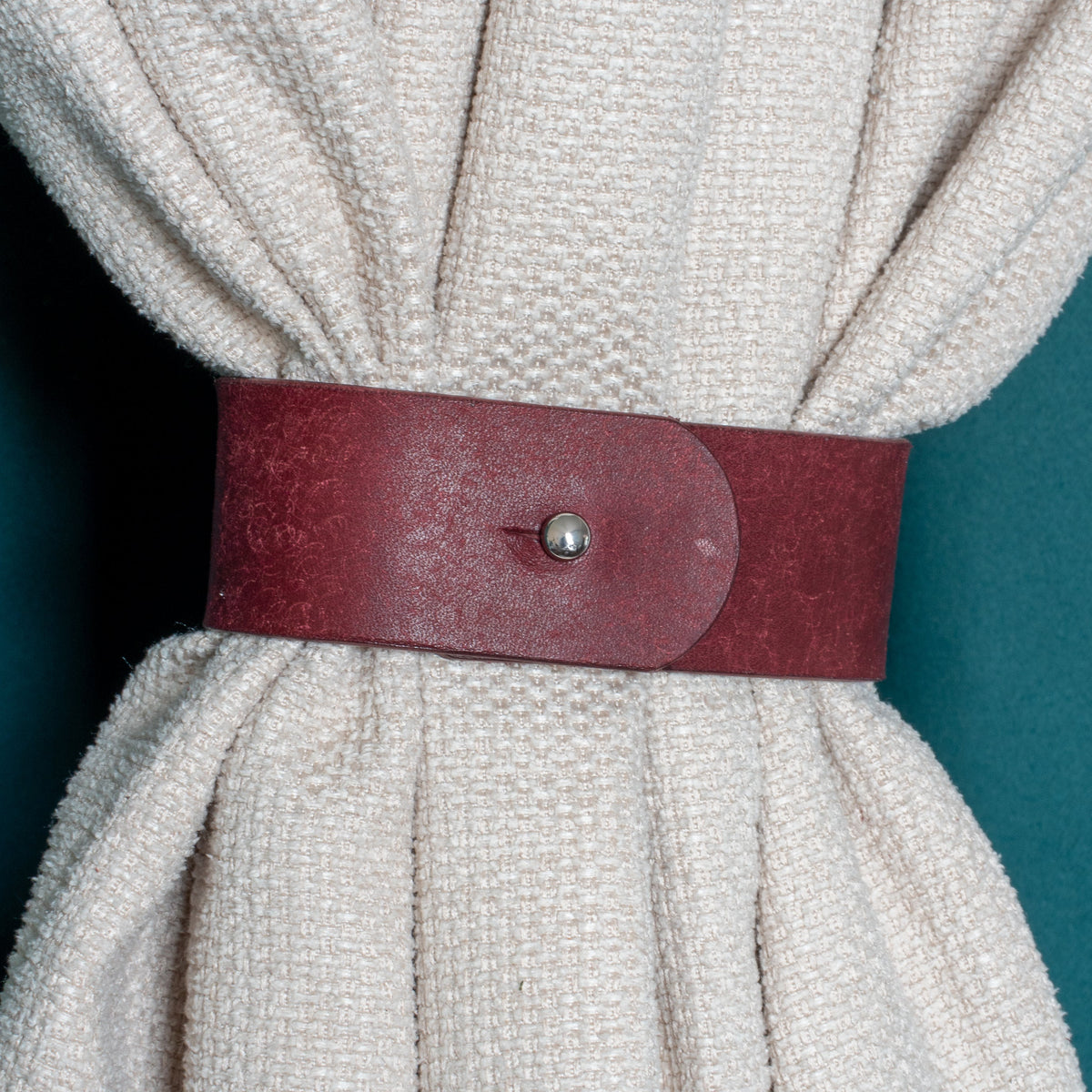Attaches de rideaux en cuir faites à la main | Cuir tanné végétal | 20-30cm | Sans perçage | Embrasses de rideaux | Remise sur quantité jusqu'à 20%