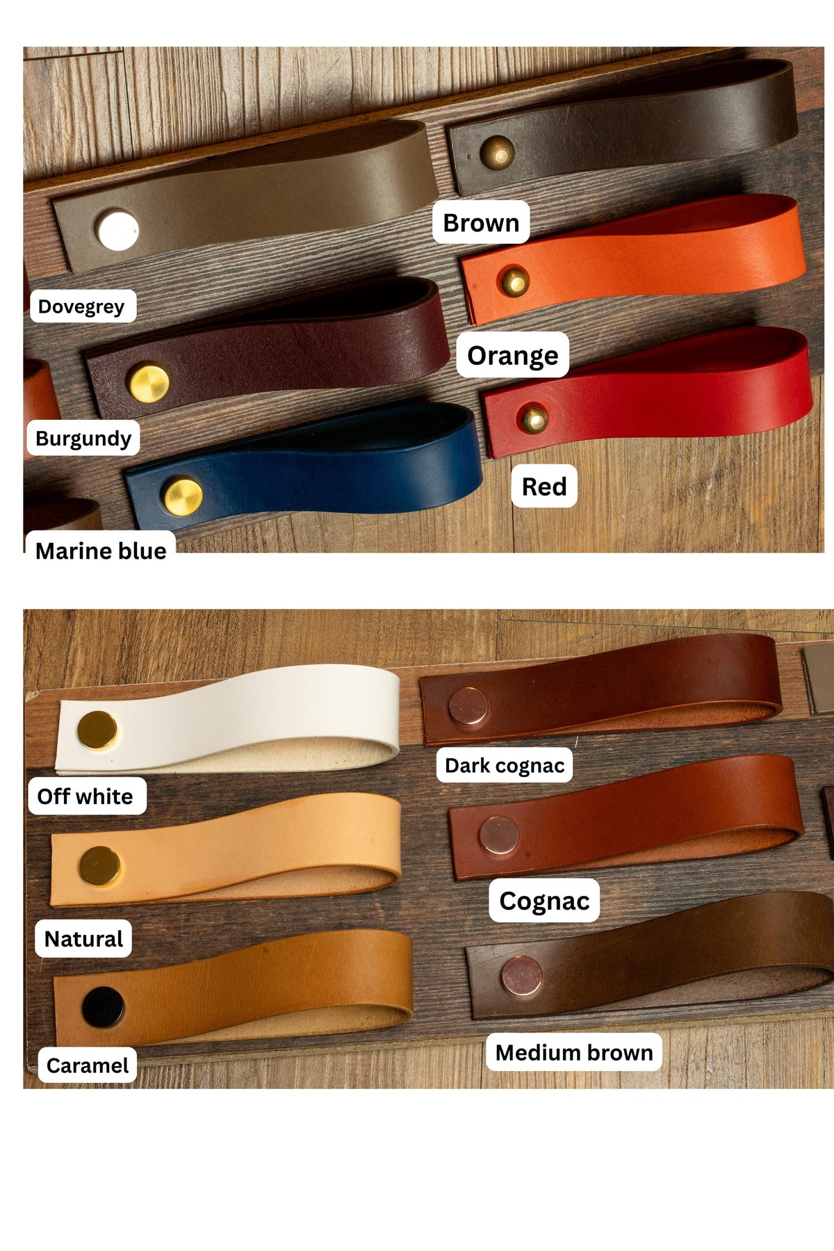 Leder Raffhalter – Vorhangstangenhalter – Gardinstangenhalter. Butteroleder