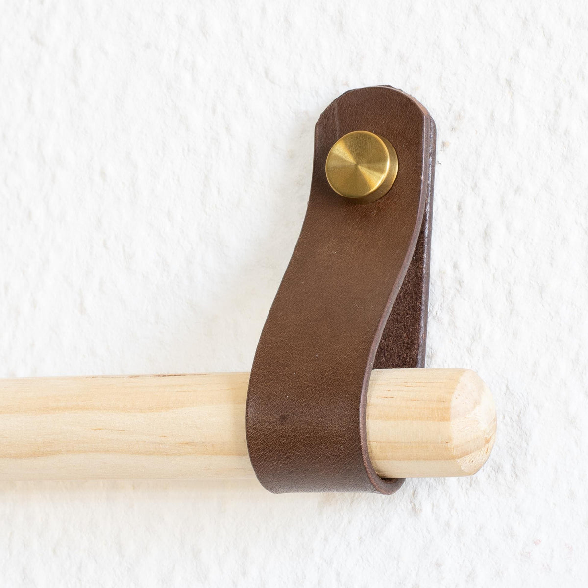 Gardinstangenhalter – Butteroleder Vorhangstangenhalter – Leder Raffhalter
