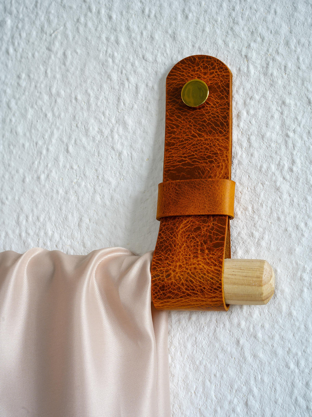 Gardinenstangenhalter Leder, Wandlederriemen – Leder Raffhalter – Gardienenhalter –Vorhangstangenhalter – Wandlederriemen – 2er Set