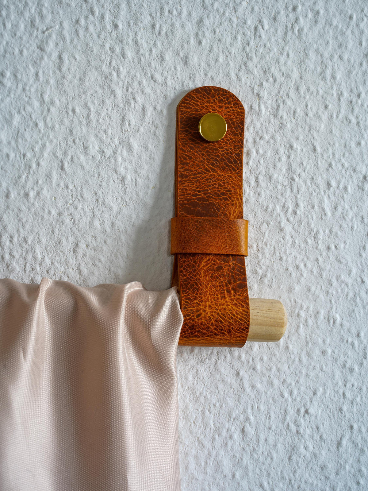 Gardinenstangenhalter Leder, Wandlederriemen – Leder Raffhalter – Gardienenhalter –Vorhangstangenhalter – Wandlederriemen – 2er Set