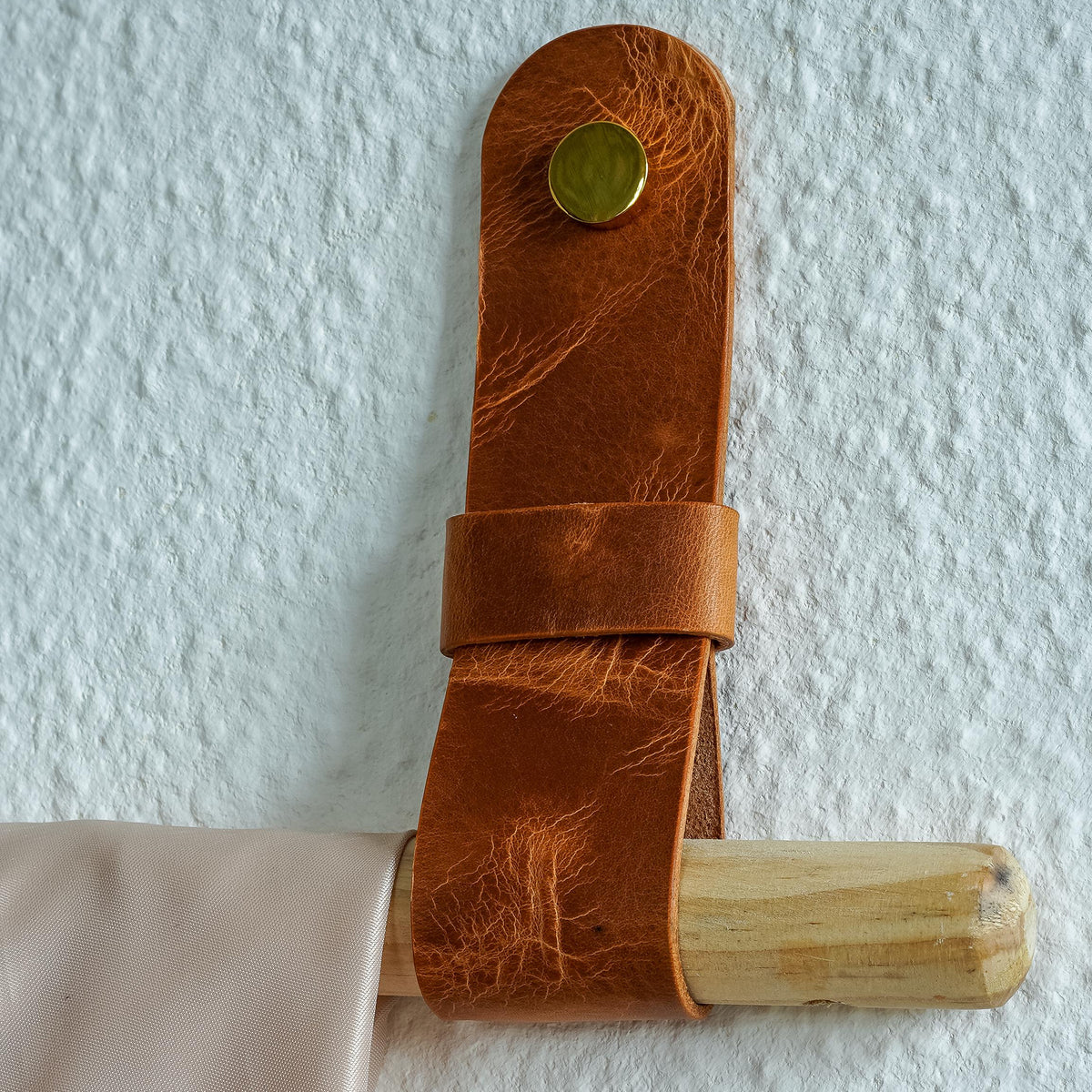 Gardinenstangenhalter Leder, Wandlederriemen – Leder Raffhalter – Gardienenhalter –Vorhangstangenhalter – Wandlederriemen – 2er Set