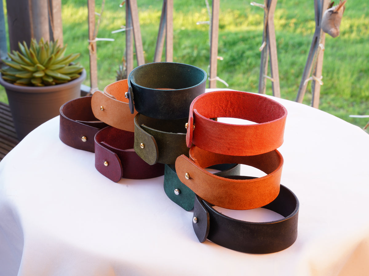 Attaches de rideaux en cuir faites à la main | Cuir tanné végétal | 20-30cm | Sans perçage | Embrasses de rideaux | Remise sur quantité jusqu'à 20%
