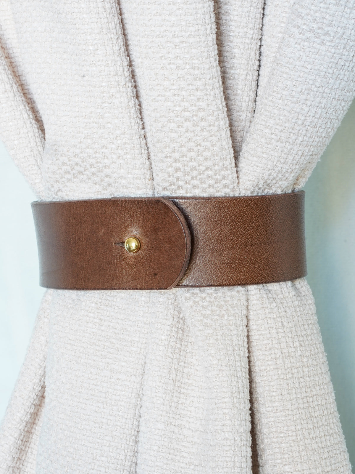 Handmade Leder Raffhalter | Gardinenhalter Vorhangband | Buttero-Leder