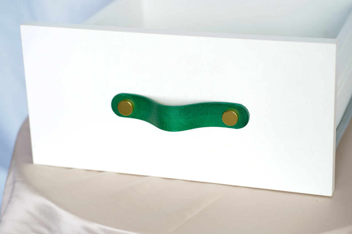 Poignées en cuir faites main | Boutons de tiroir et de meuble | Pour IKEA Pax Kallax Hemnes | Cuir tanné végétal | Fabriqué en Allemagne