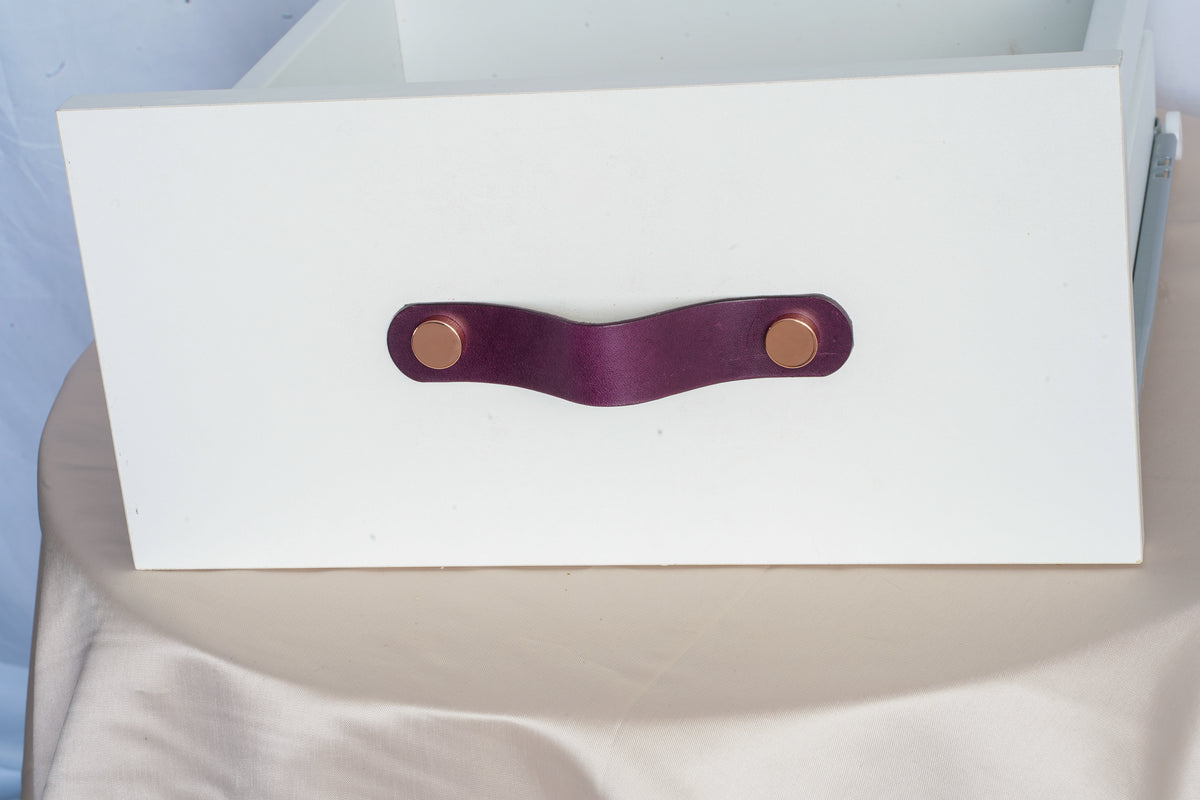 Poignées en cuir faites main | Boutons de tiroir et de meuble | Pour IKEA Pax Kallax Hemnes | Cuir tanné végétal | Fabriqué en Allemagne