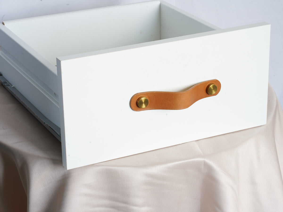 Poignées en cuir faites main | Boutons de tiroir et de meuble | Pour IKEA Pax Kallax Hemnes | Cuir tanné végétal | Fabriqué en Allemagne