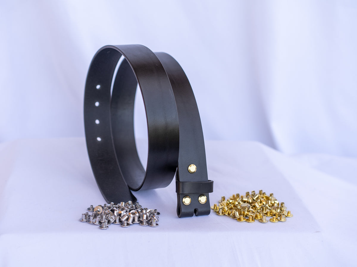 Ceinture en cuir marron sans boucle | Cuir au tannage végétal | Ébauche de ceinture en cuir faite à la main | Ébauche de ceinture 2-4cm