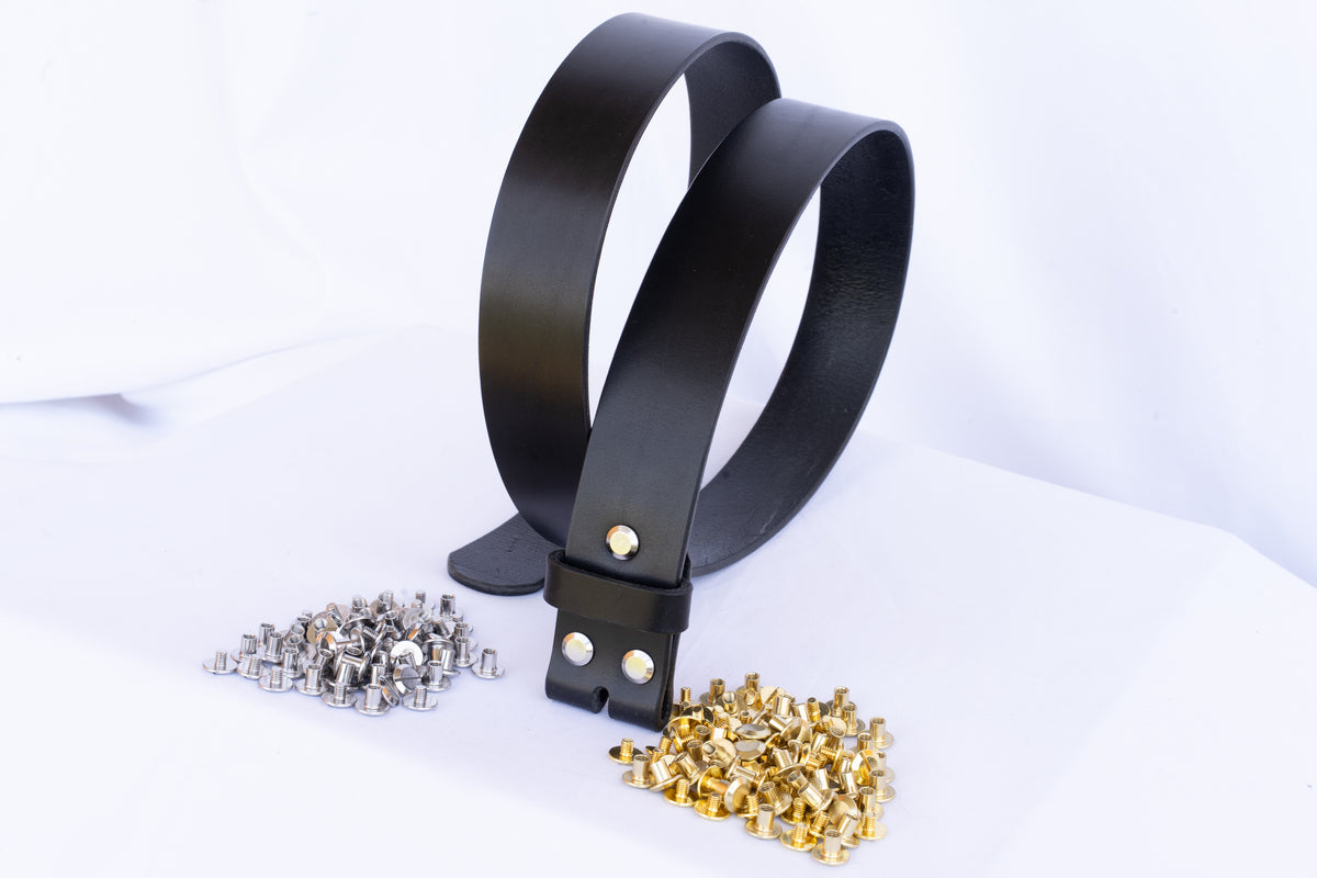 Ceinture en cuir marron sans boucle | Cuir au tannage végétal | Ébauche de ceinture en cuir faite à la main | Ébauche de ceinture 2-4cm