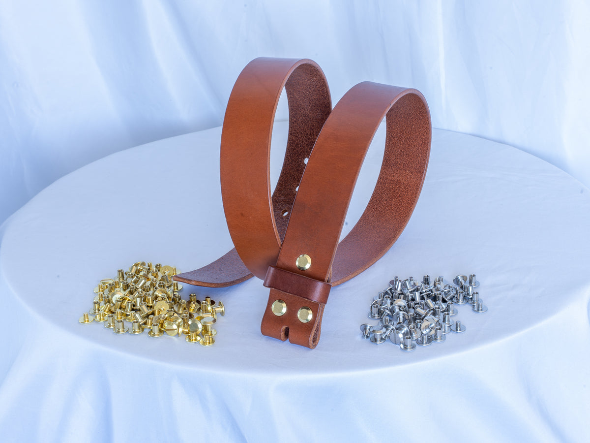 Gürtelriemen ohne Schnalle | Leder vegetabil gegerbt | Cognac | Gürtel- Blank 2-4cm