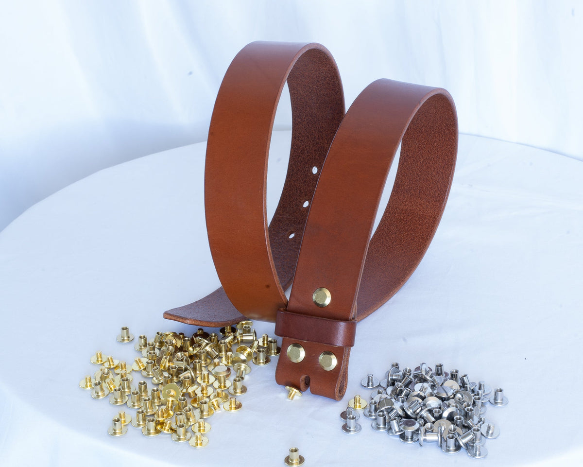 Gürtelriemen ohne Schnalle | Leder vegetabil gegerbt | Cognac | Gürtel- Blank 2-4cm