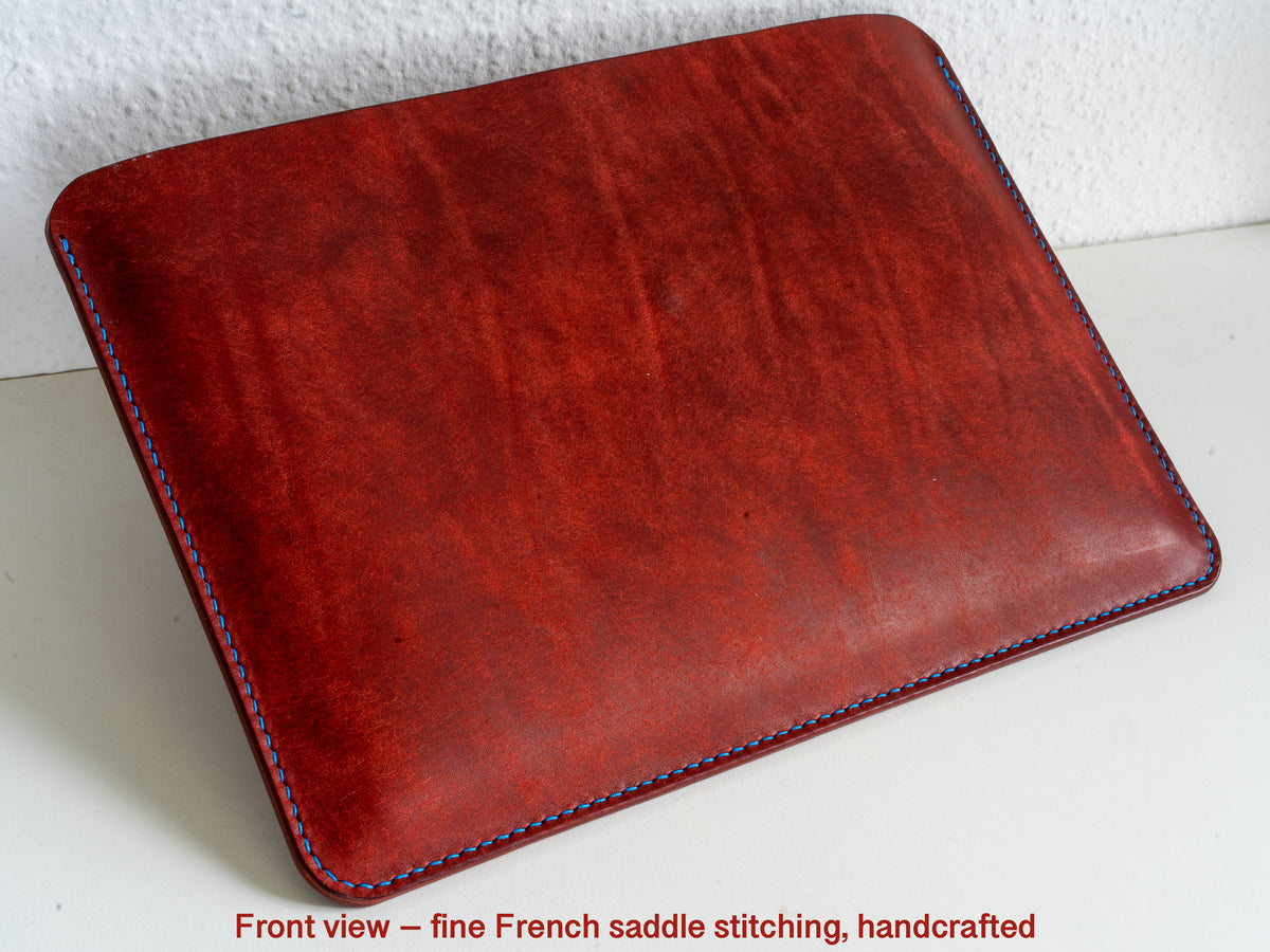 Premium MacBook Sleeve | Hand-stitched Tuscan leather | Leather iPad Pro MacBook Air Pro case