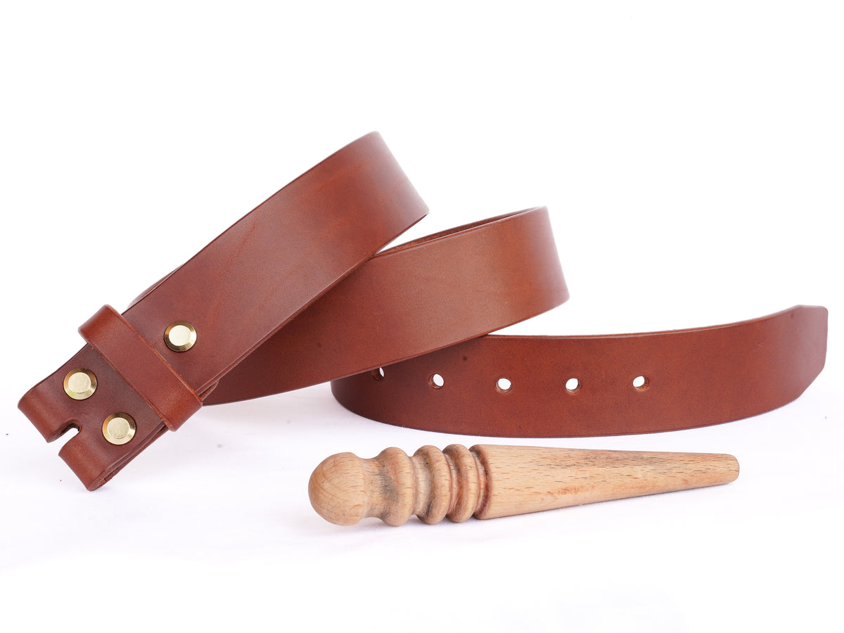 Gürtelriemen ohne Schnalle | Leder vegetabil gegerbt | Cognac | Gürtel- Blank 2-4cm