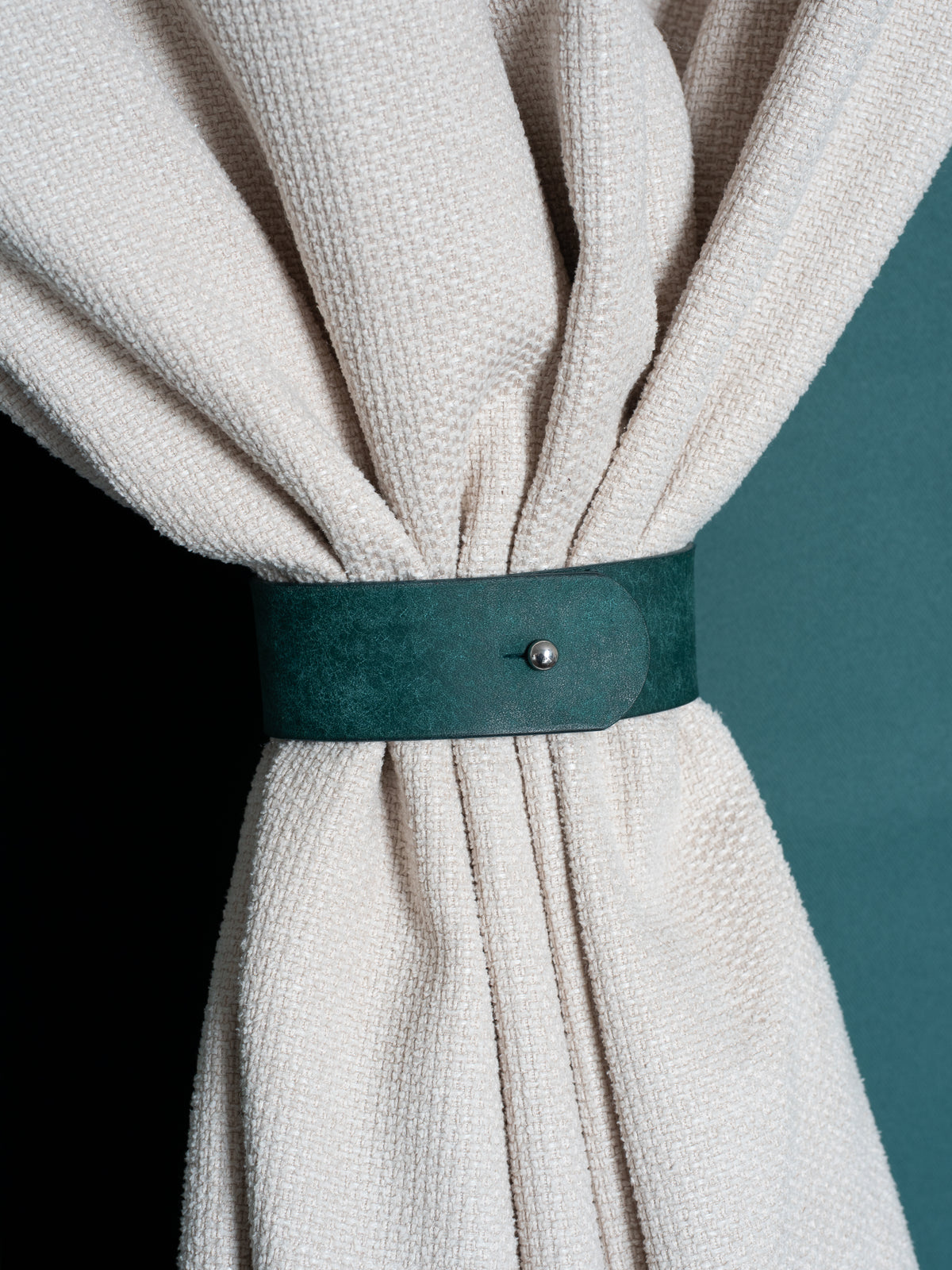 Attaches de rideaux en cuir faites à la main | Cuir tanné végétal | 20-30cm | Sans perçage | Embrasses de rideaux | Remise sur quantité jusqu'à 20%