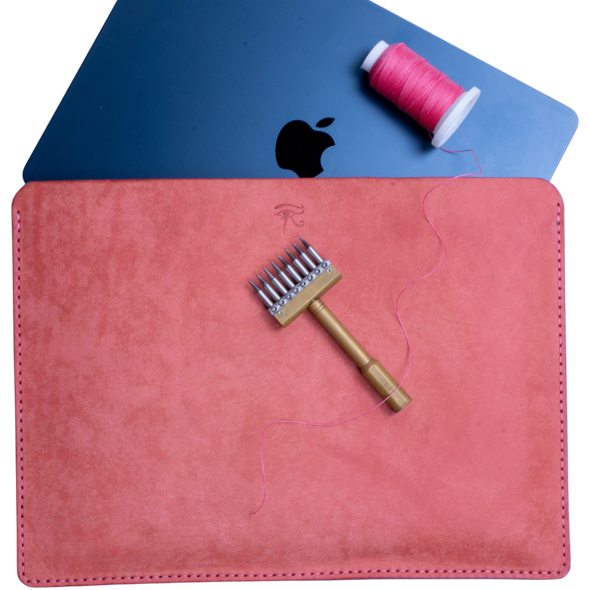 Handgenähte MacBook Hülle · Pueblo-Leder von Badalassi Carlo · Lila