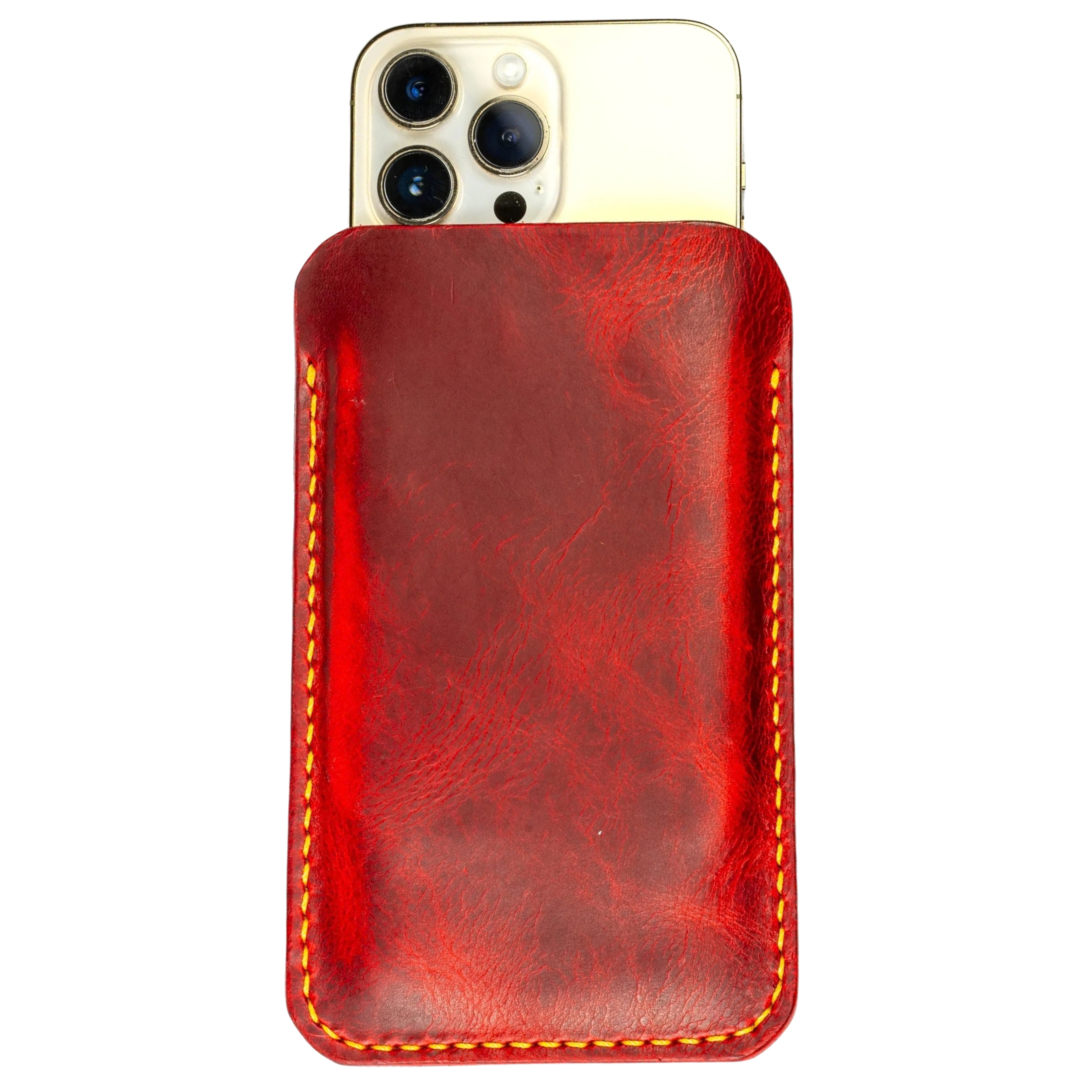 Hand-stitched iPhone leather case – Every seam is handcrafted • iPhone case made of Tuscan leather