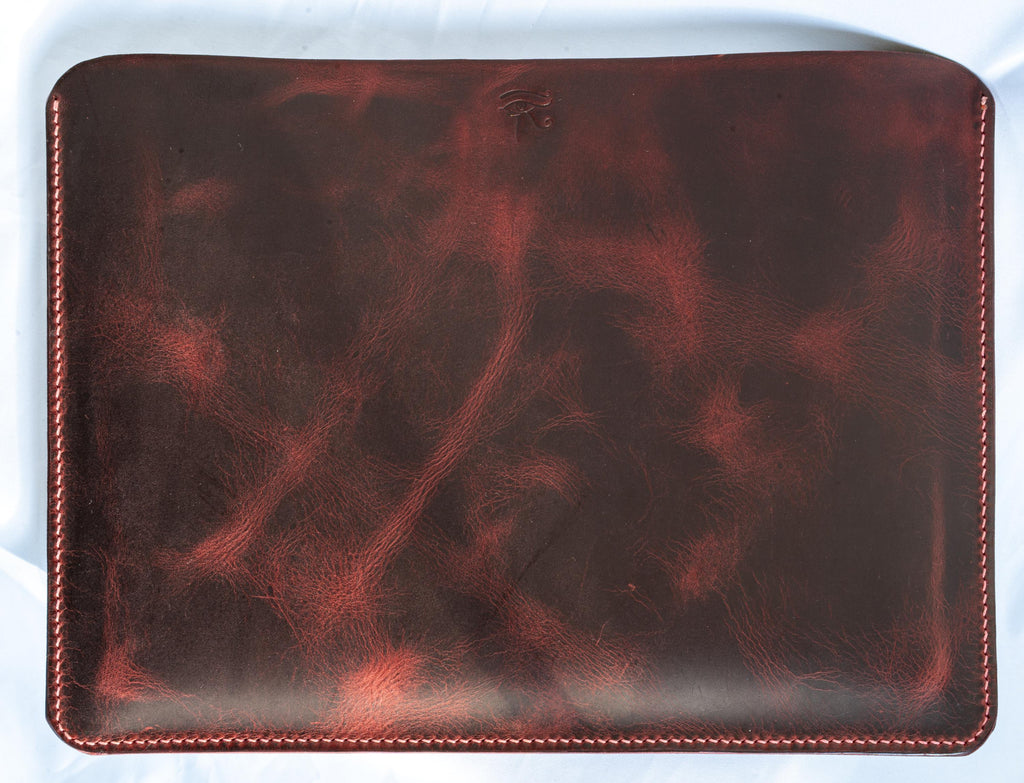 Leather MacBook sleeve | MacBook Case | minimalist iPad sleeve | iPad case 11, 12.9, 13, 14, 15, 16 | Burgundy