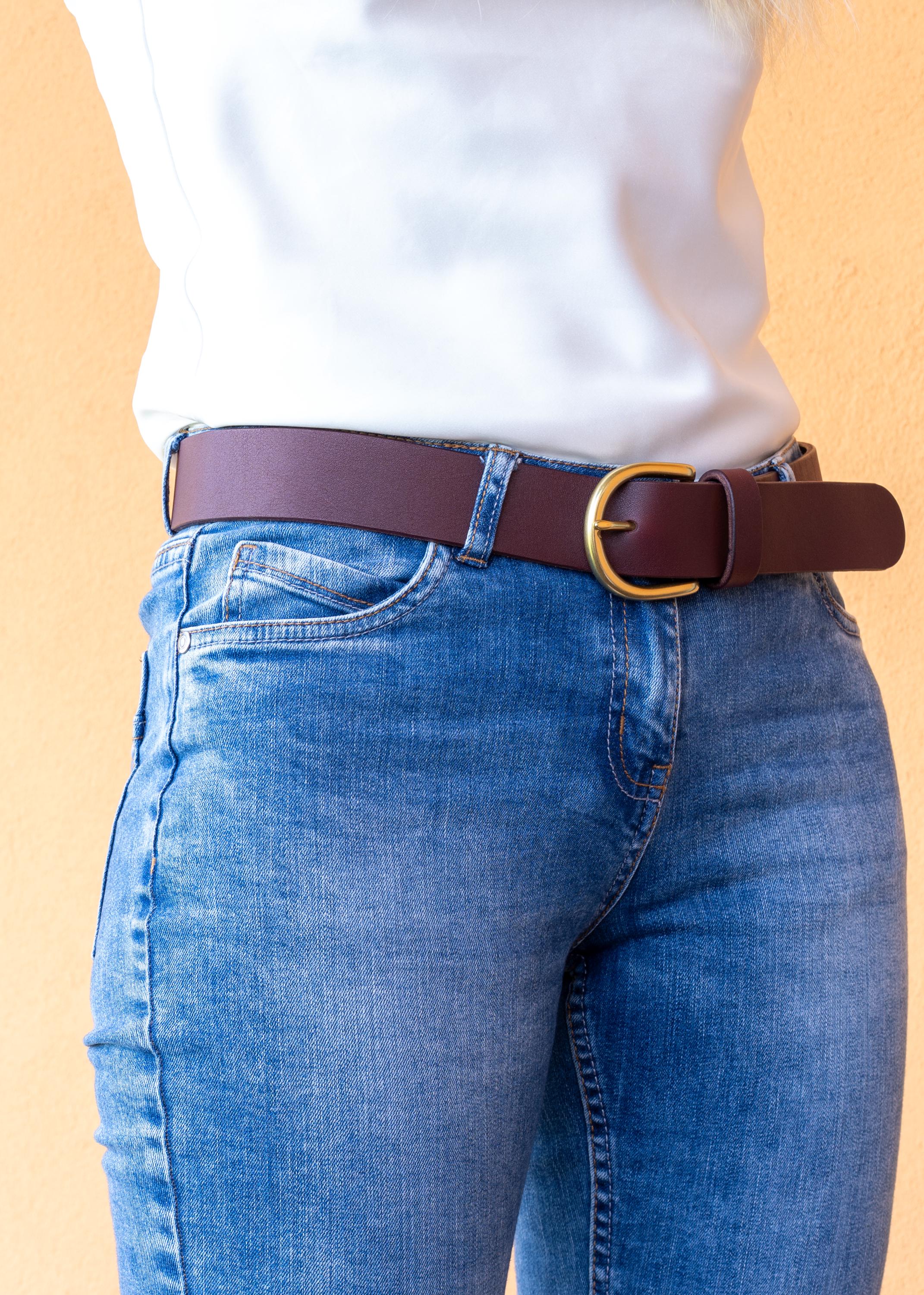 Custom-made leather belts for jeans belt Classic belt – 3,8 cm premium Leather belt . made in Germany