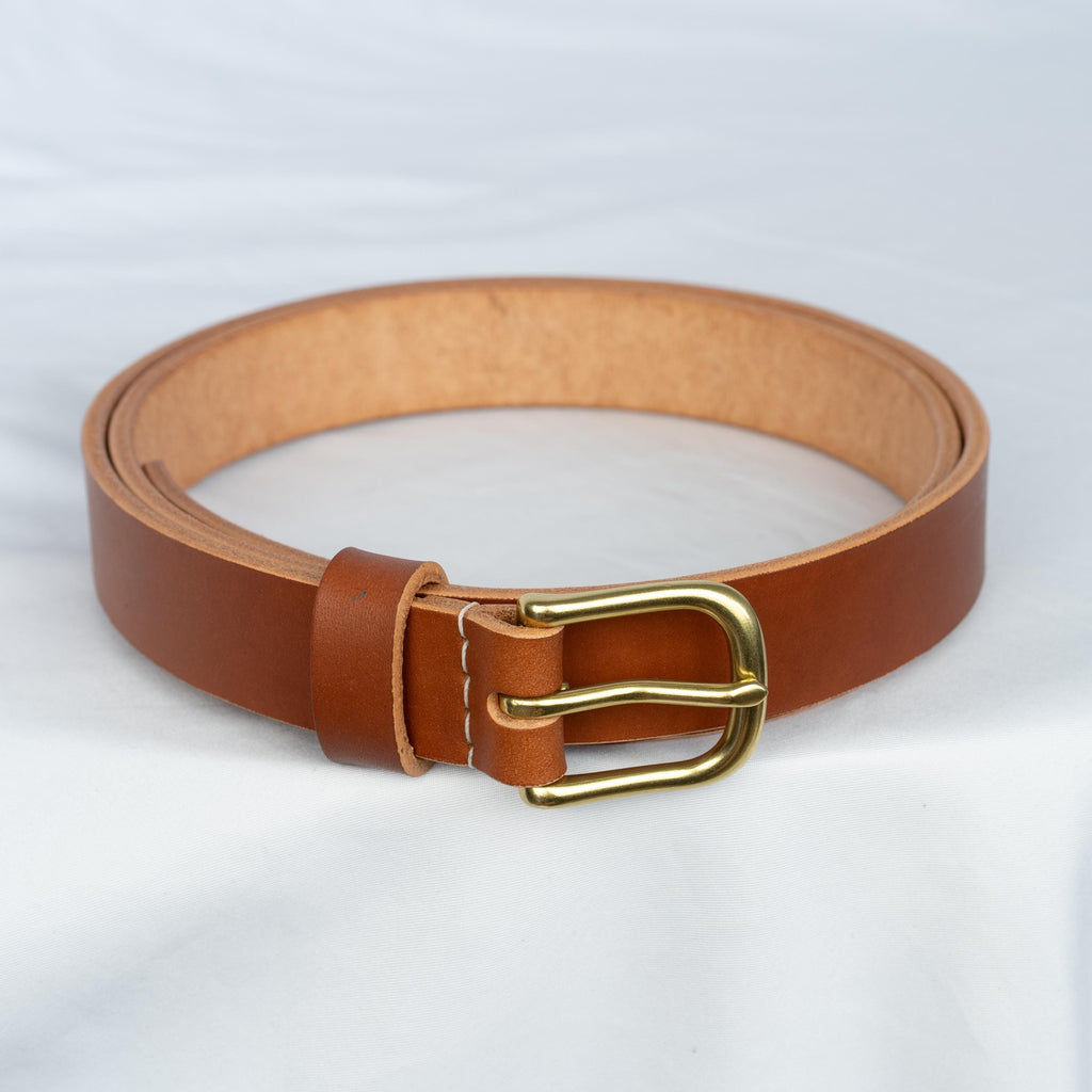 Custom-Made Leather Belt for women belt handmade leather belt | 2,5 / 3,2 / 3,8 cm jeans belt cognac leather belt | Gefit for her