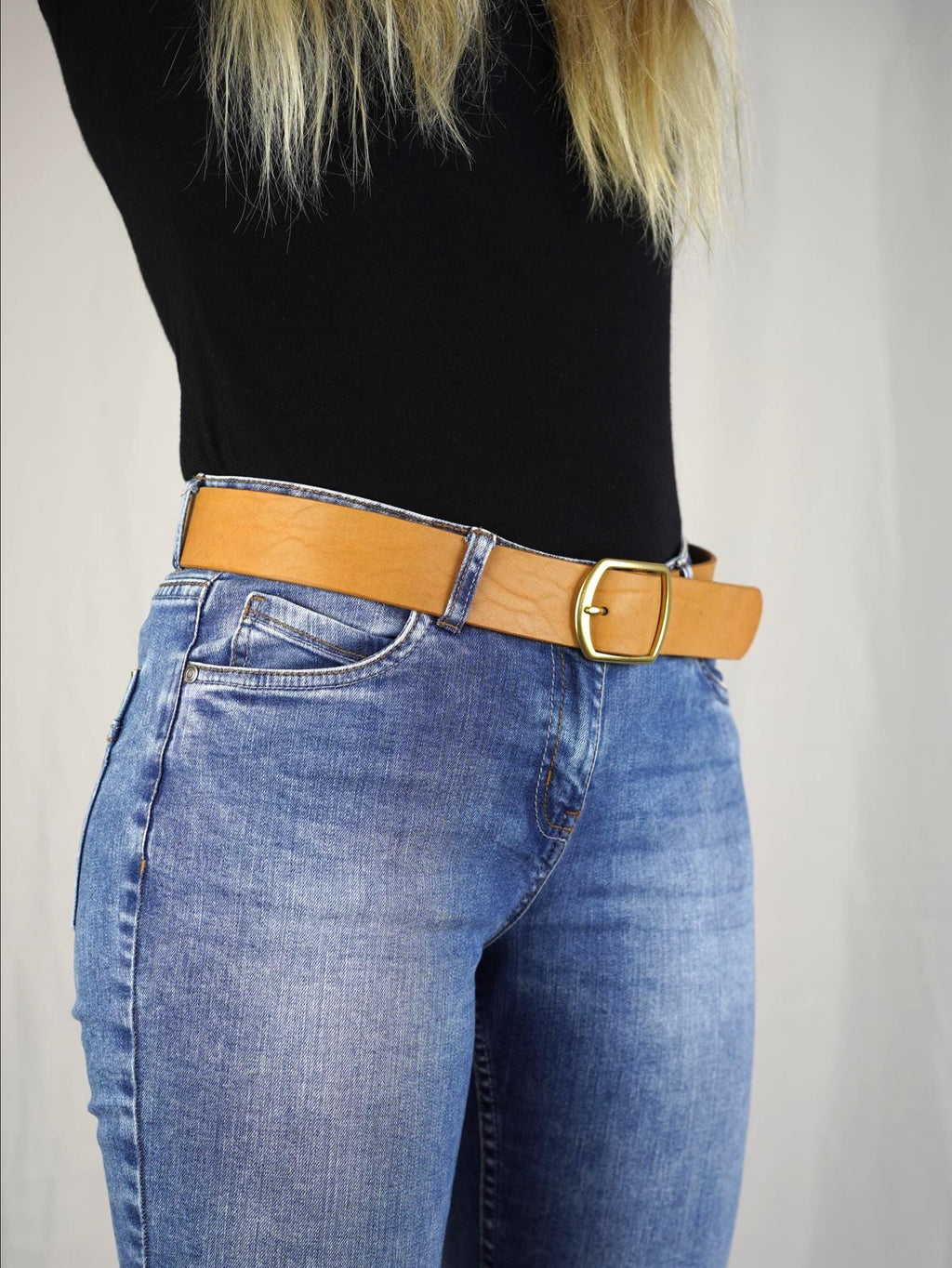 Custom-Made Leather Belt for women belt handmade women's leather belt | 3,8 cm jeans belt Vintage leather belt | Gift for her Luxury belt