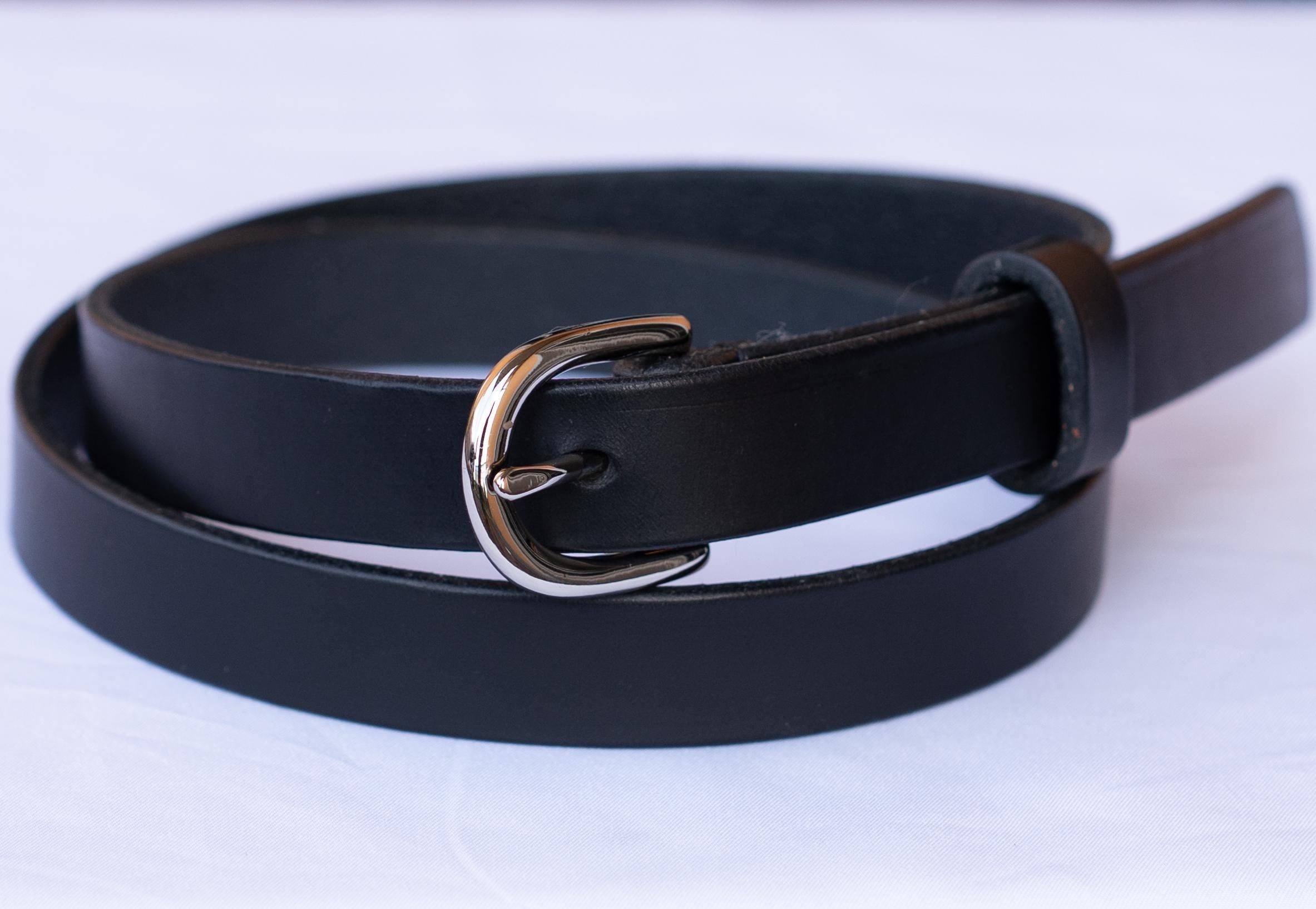 Custom-Made Leather Belt for women belt handmade leather belt | 2/ 2,5 / 3,2 / 3,8 cm jeans belt Black leather belt | Gift for her