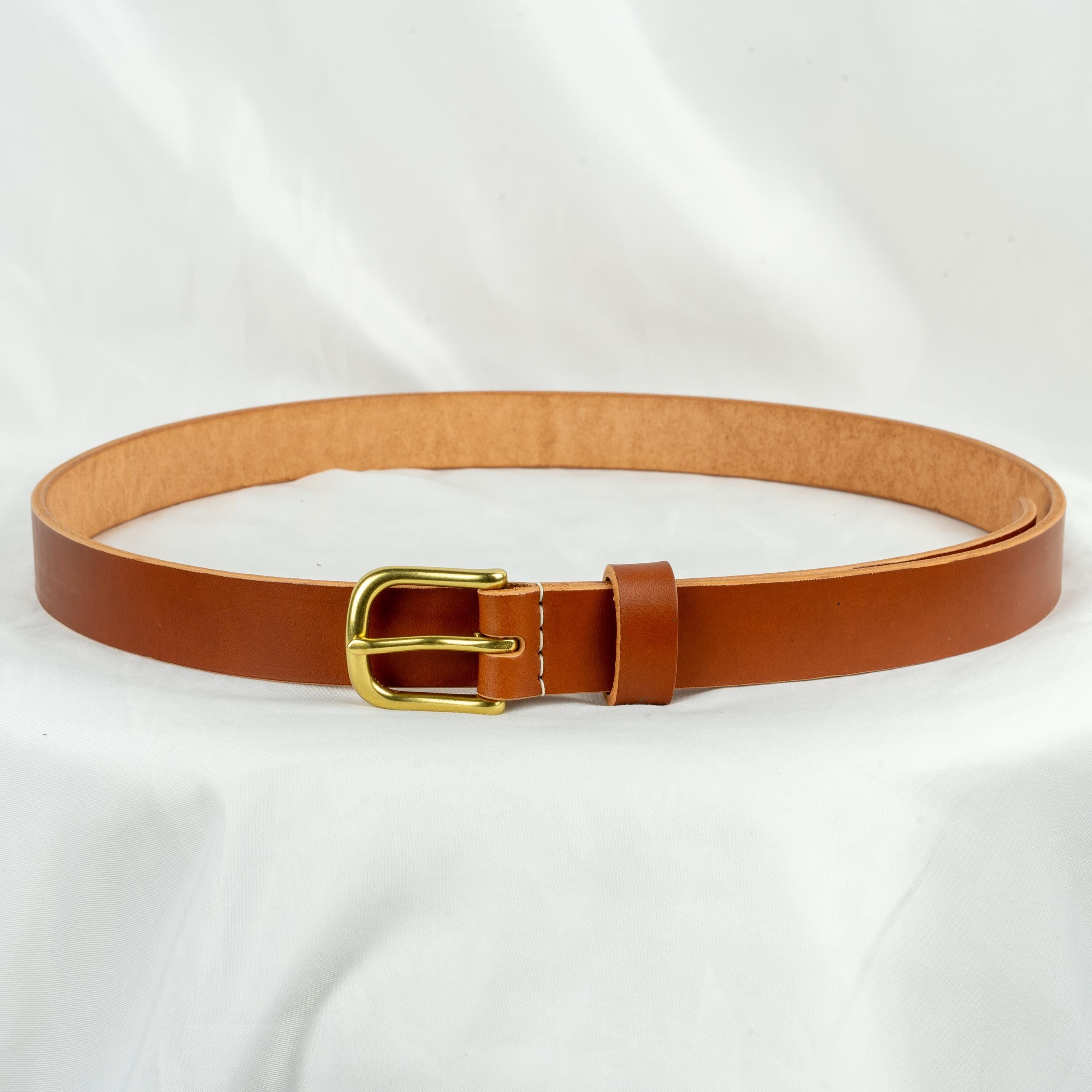 Custom-Made Leather Belt for women belt handmade leather belt | 2,5 / 3,2 / 3,8 cm jeans belt cognac leather belt | Gefit for her