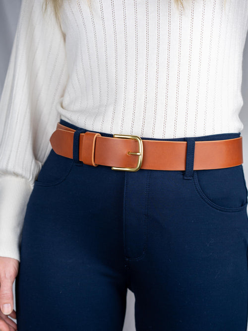 Custom-Made Leather Belt for women belt handmade leather belt | 2,5 / 3,2 / 3,8 cm jeans belt cognac leather belt | Gefit for her