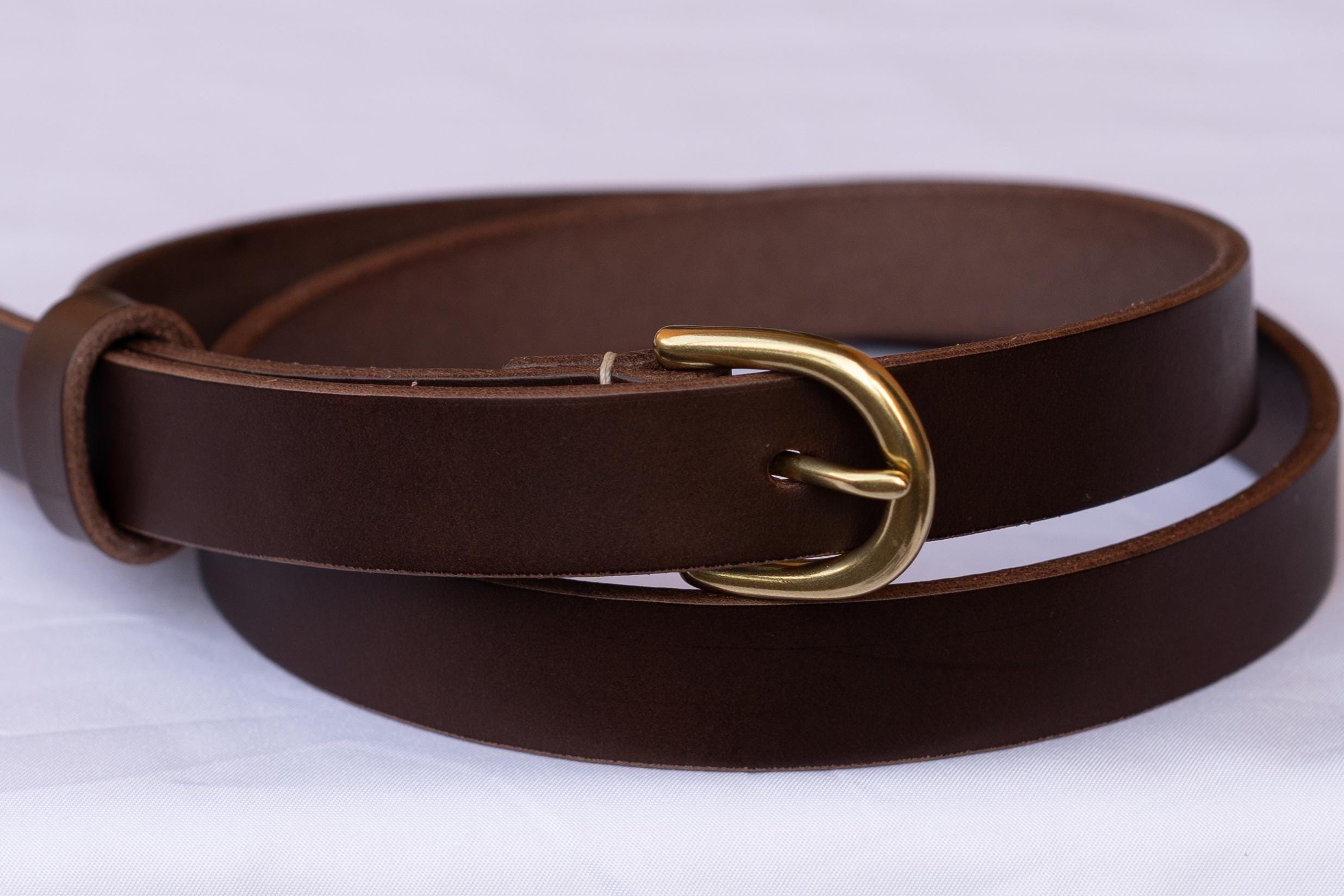 Custom made belt for women belt | Vegetable-Tanned Tuscan Leather | 2, 2,5, 3,2, 3,8 cm brown Belt for women | jeans belt