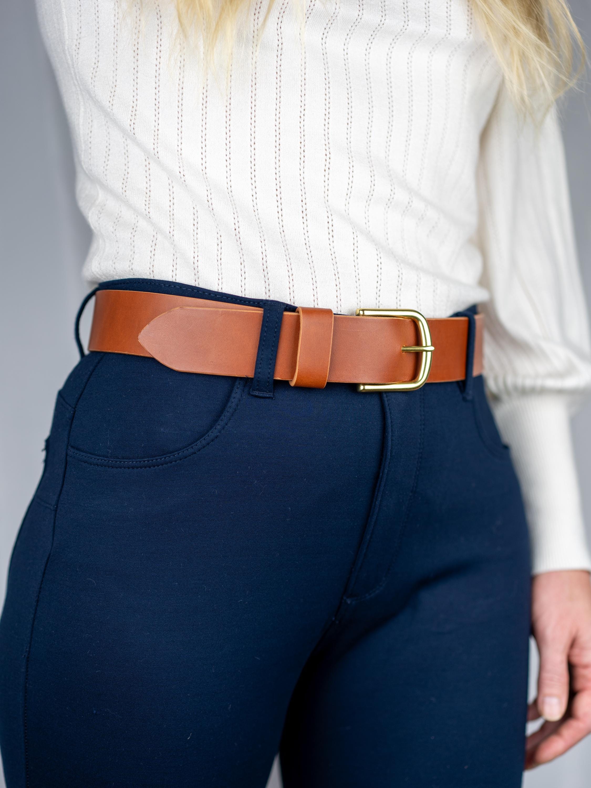 women leather belt costum-made belt for women leather belt vintage leather black belt brown / 3,8 cm made to order leather belt