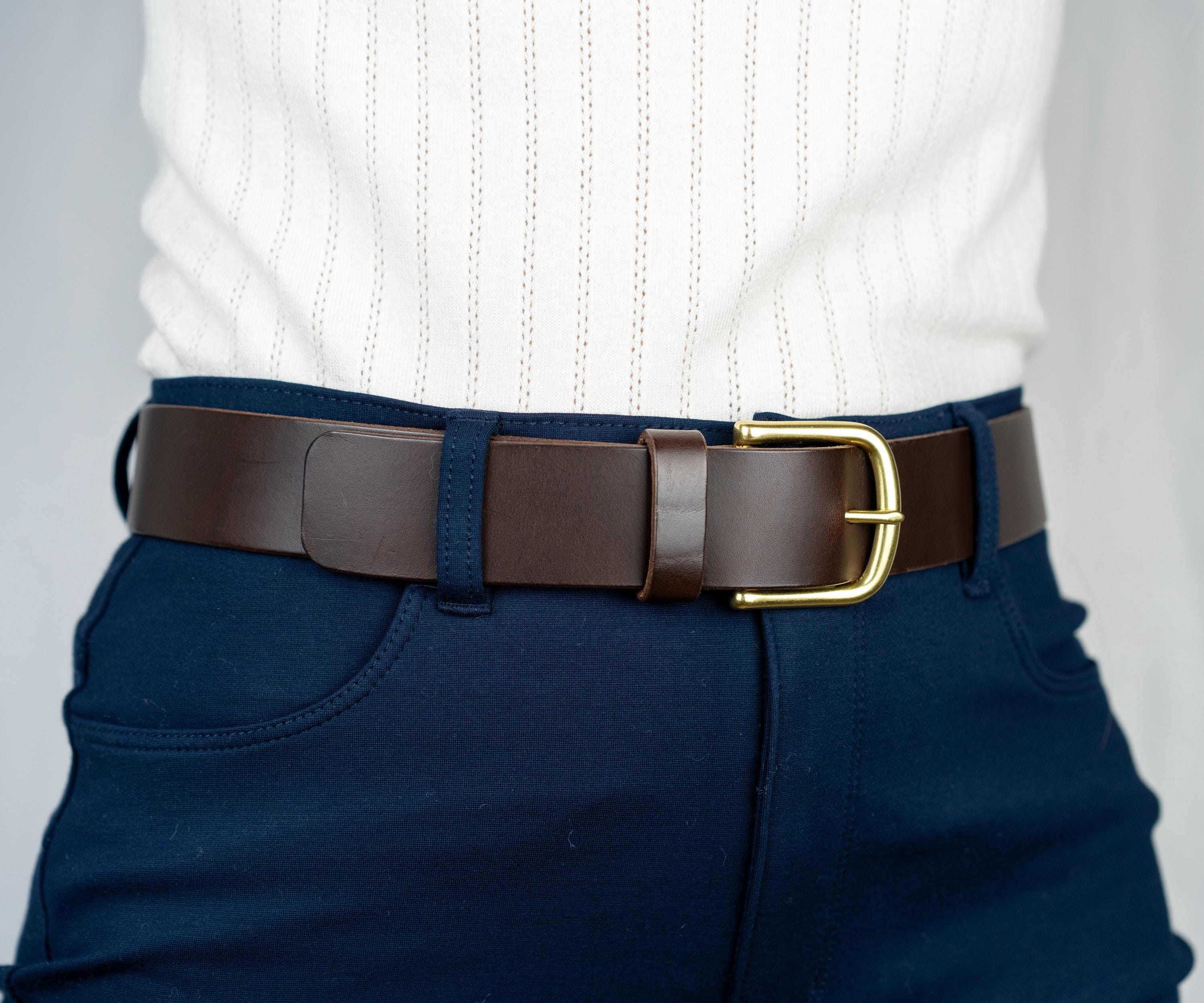 women leather belt costum-made belt for women leather belt vintage leather black belt brown / 3,8 cm made to order leather belt