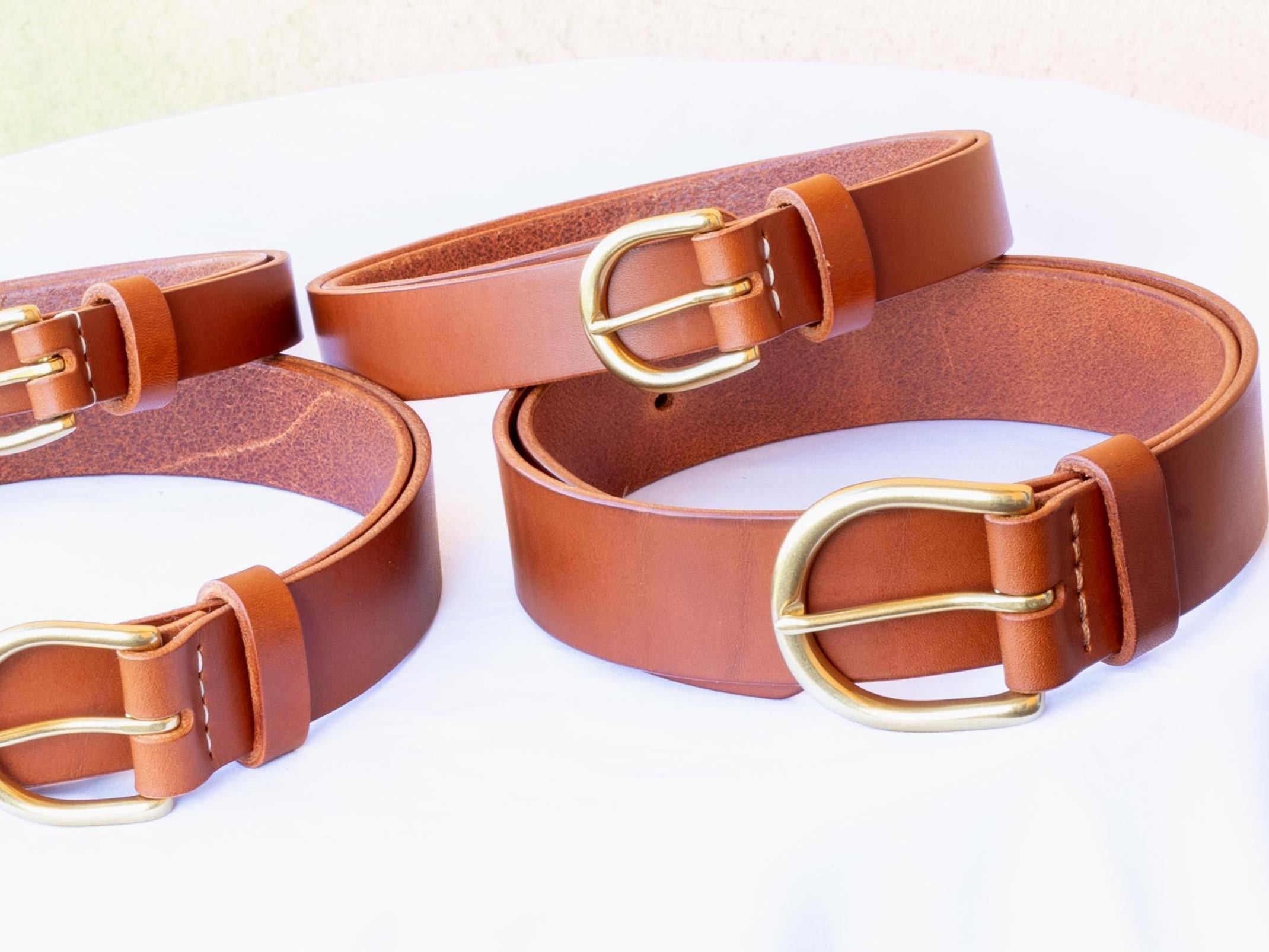 Custom-Made Leather Belt for women belt handmade women's leather belt | 2, 2,5, 3,2, 3,8 cm jeans belt Vintage leather belt | Gift for her