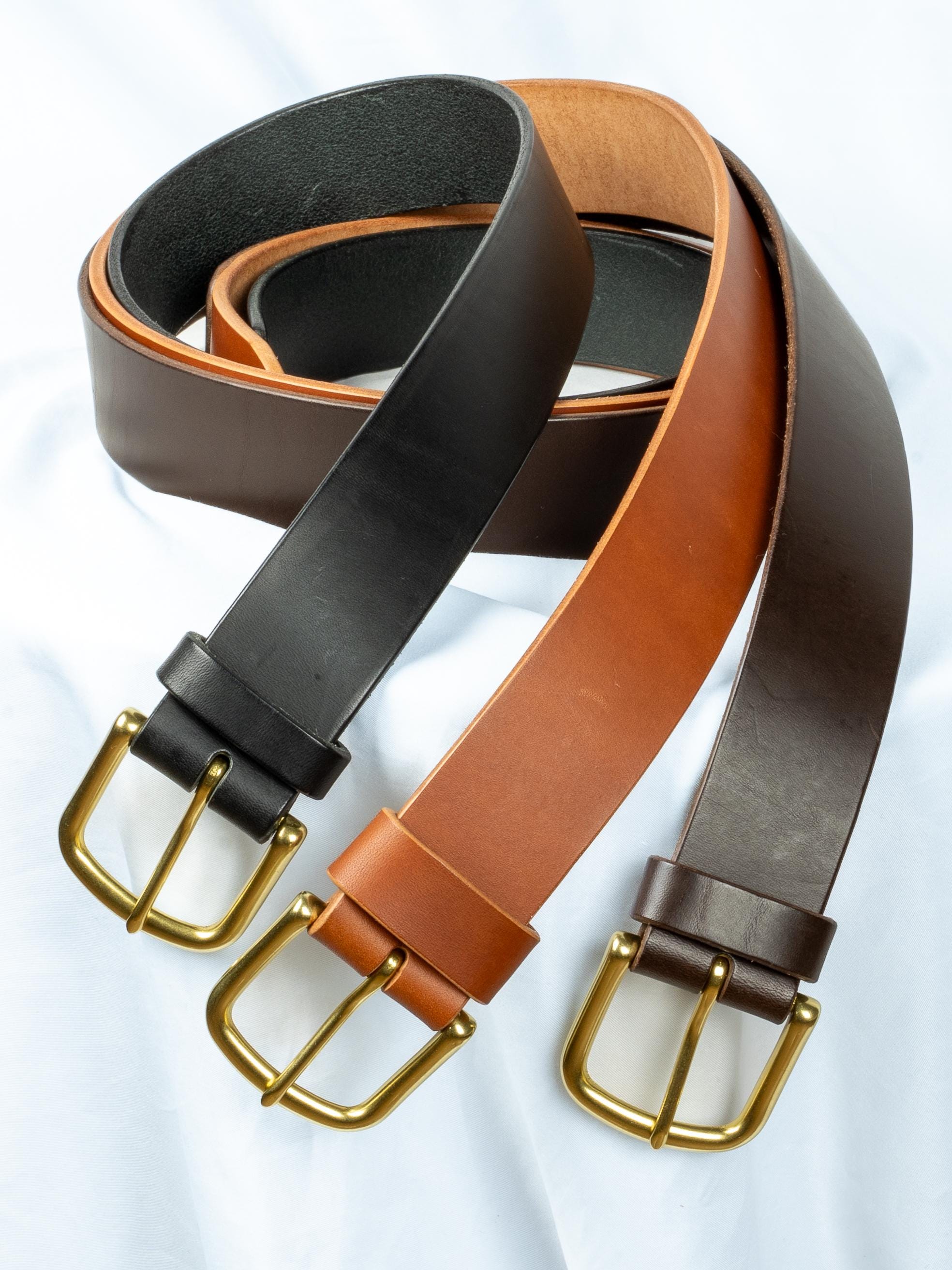 women leather belt costum-made belt for women leather belt vintage leather black belt brown / 3,8 cm made to order leather belt