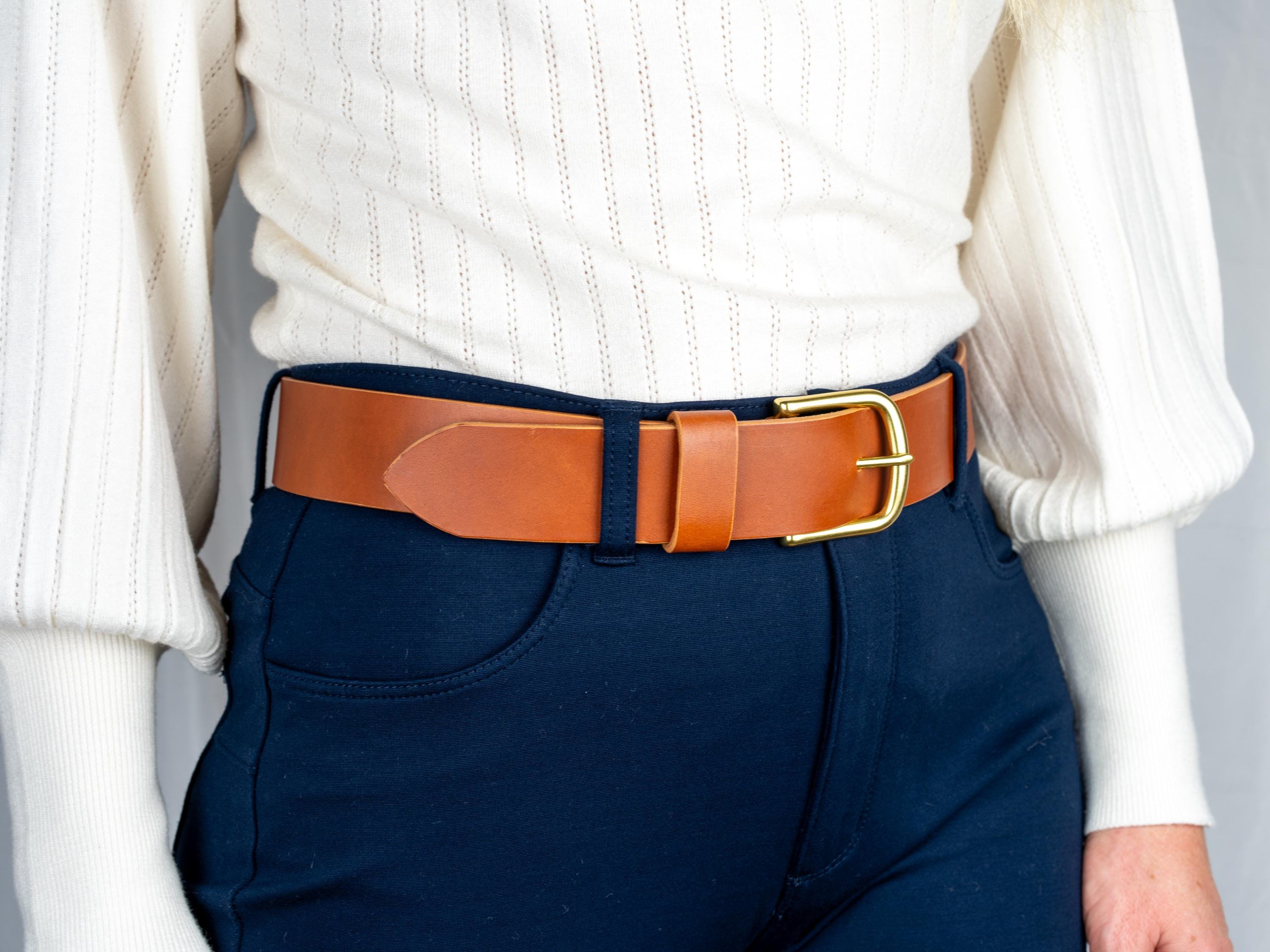 women leather belt costum-made belt for women leather belt vintage leather black belt brown / 3,8 cm made to order leather belt