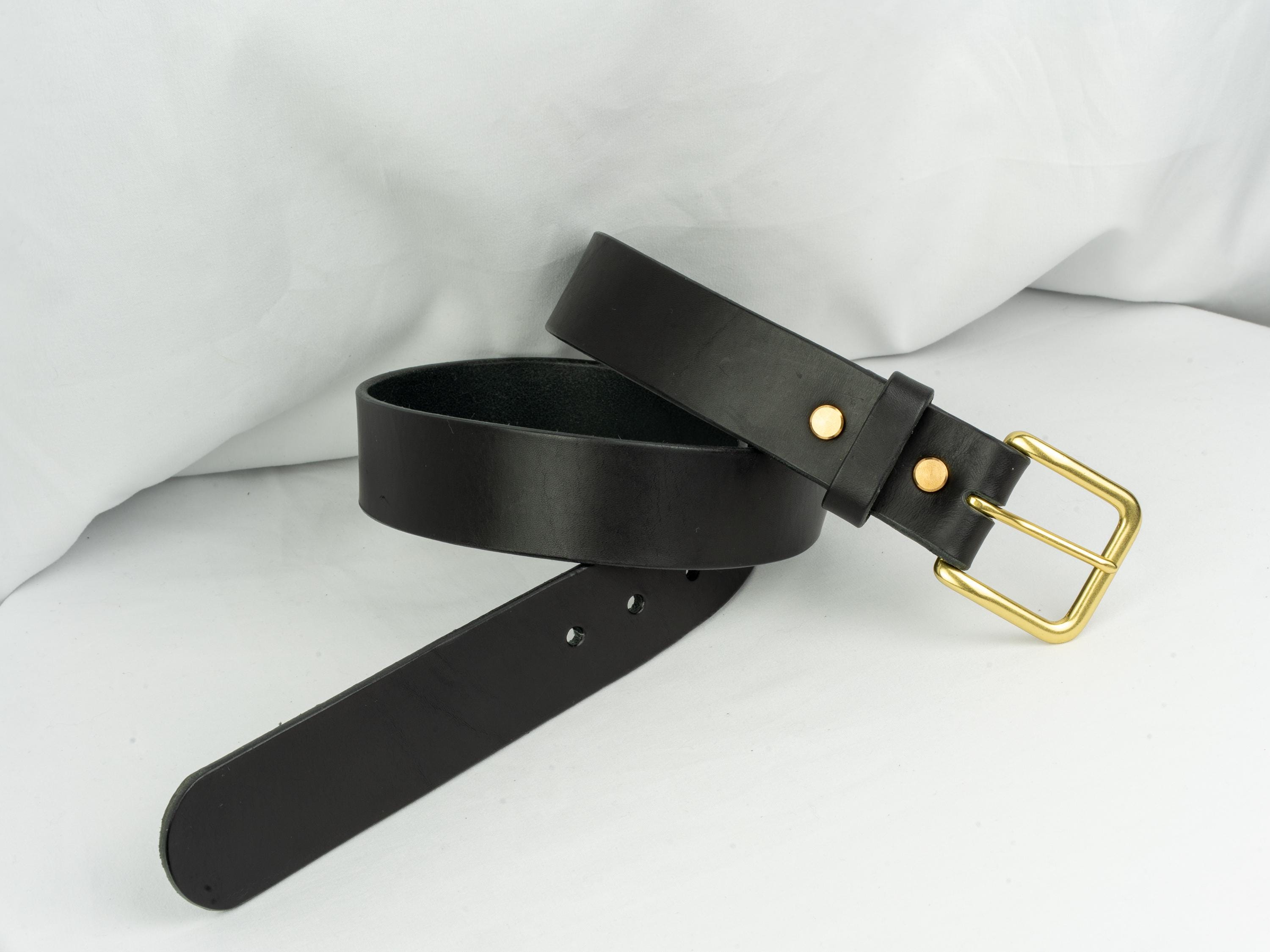 Women Men Leather Belt Custom | 3.8cm Vegetable Tanned | Unisex Jeans Belt | Jeans Belt | Black Brown Cognac Belt