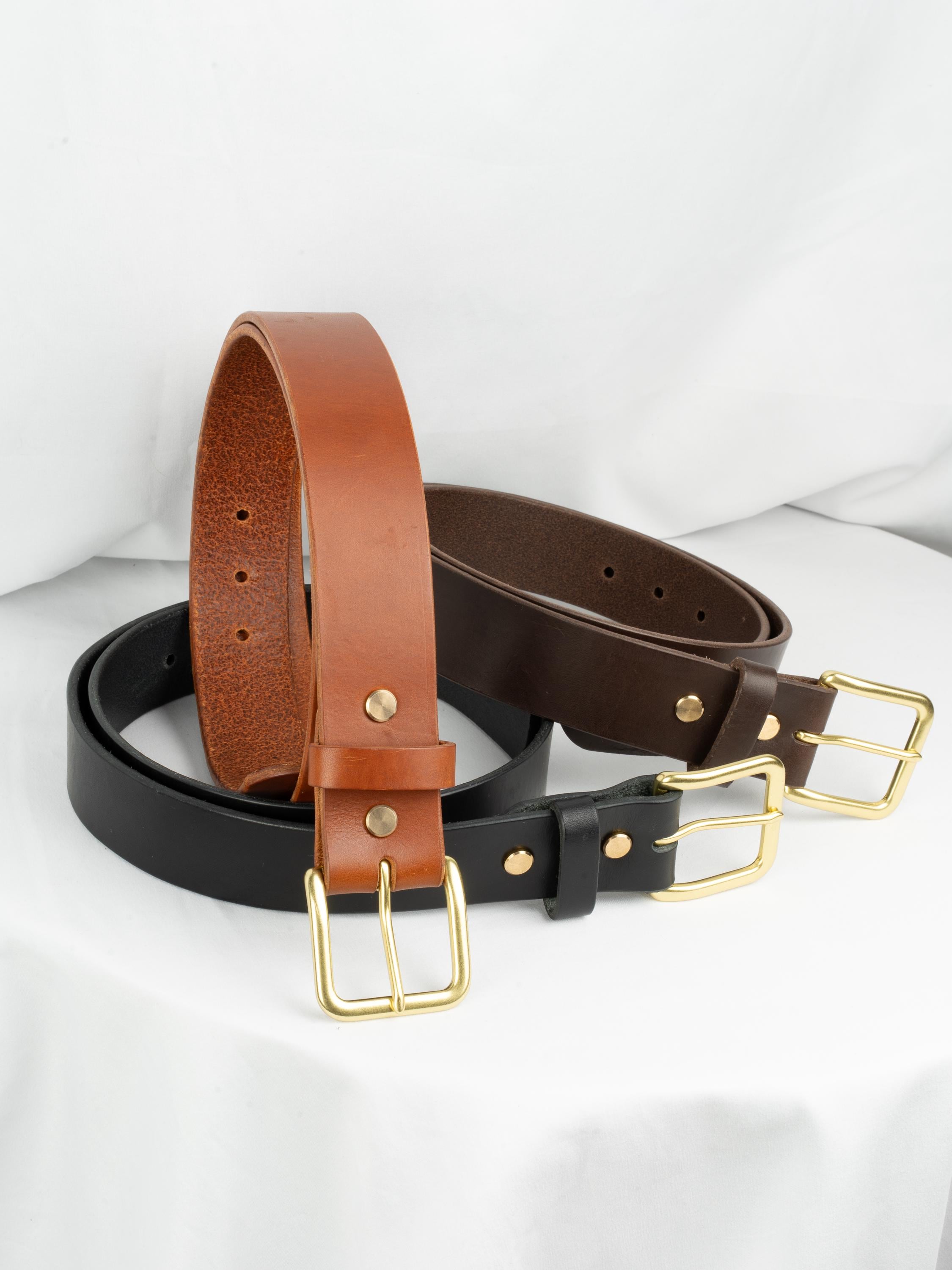 Women Men Leather Belt Custom | 3.8cm Vegetable Tanned | Unisex Jeans Belt | Jeans Belt | Black Brown Cognac Belt