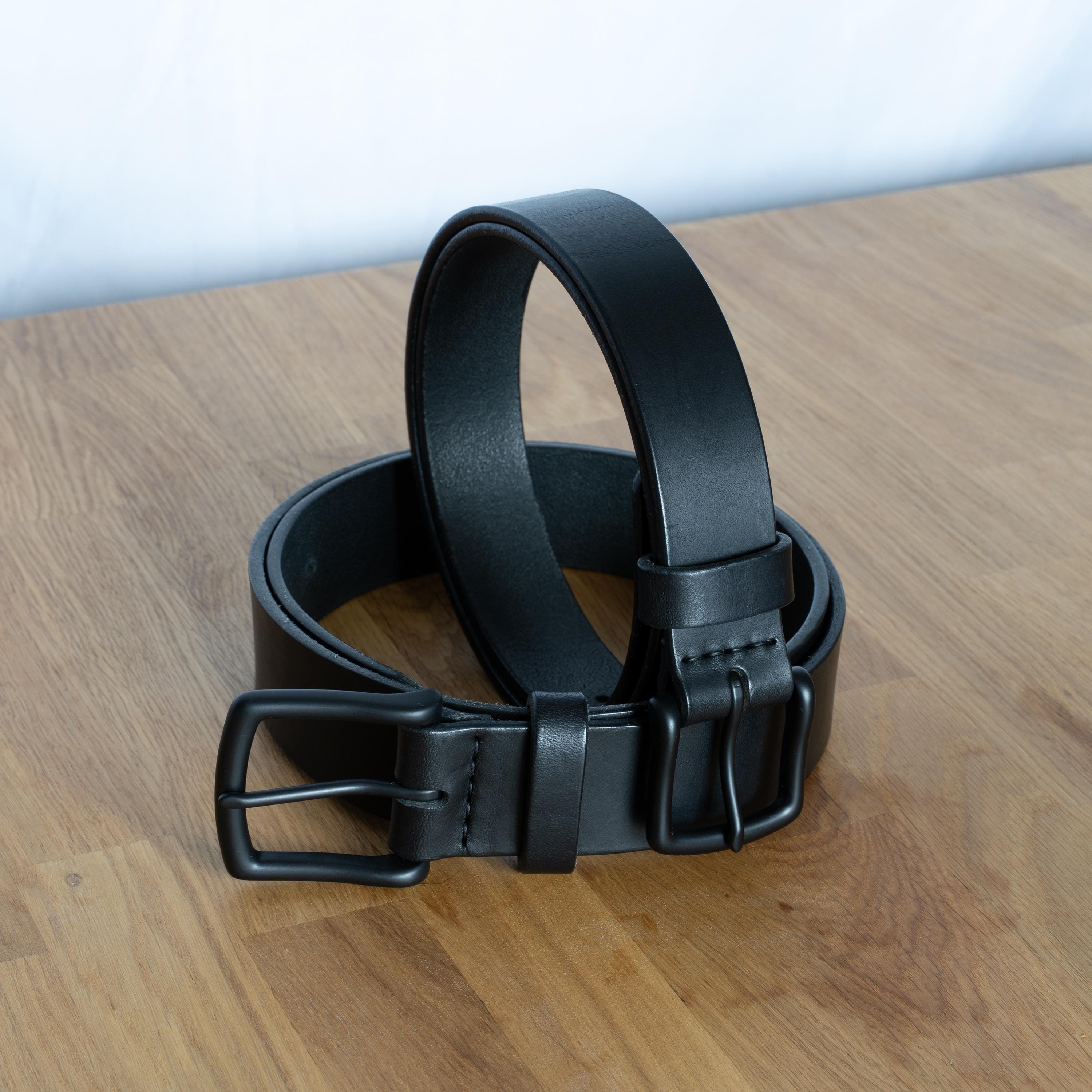 Men leather belt costum-made belt for men leather belt vintage leather black belt / 3,8 cm leather belt