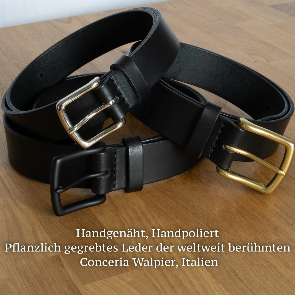 Men leather belt costum-made belt for men leather belt vintage leather black belt / 3,8 cm leather belt