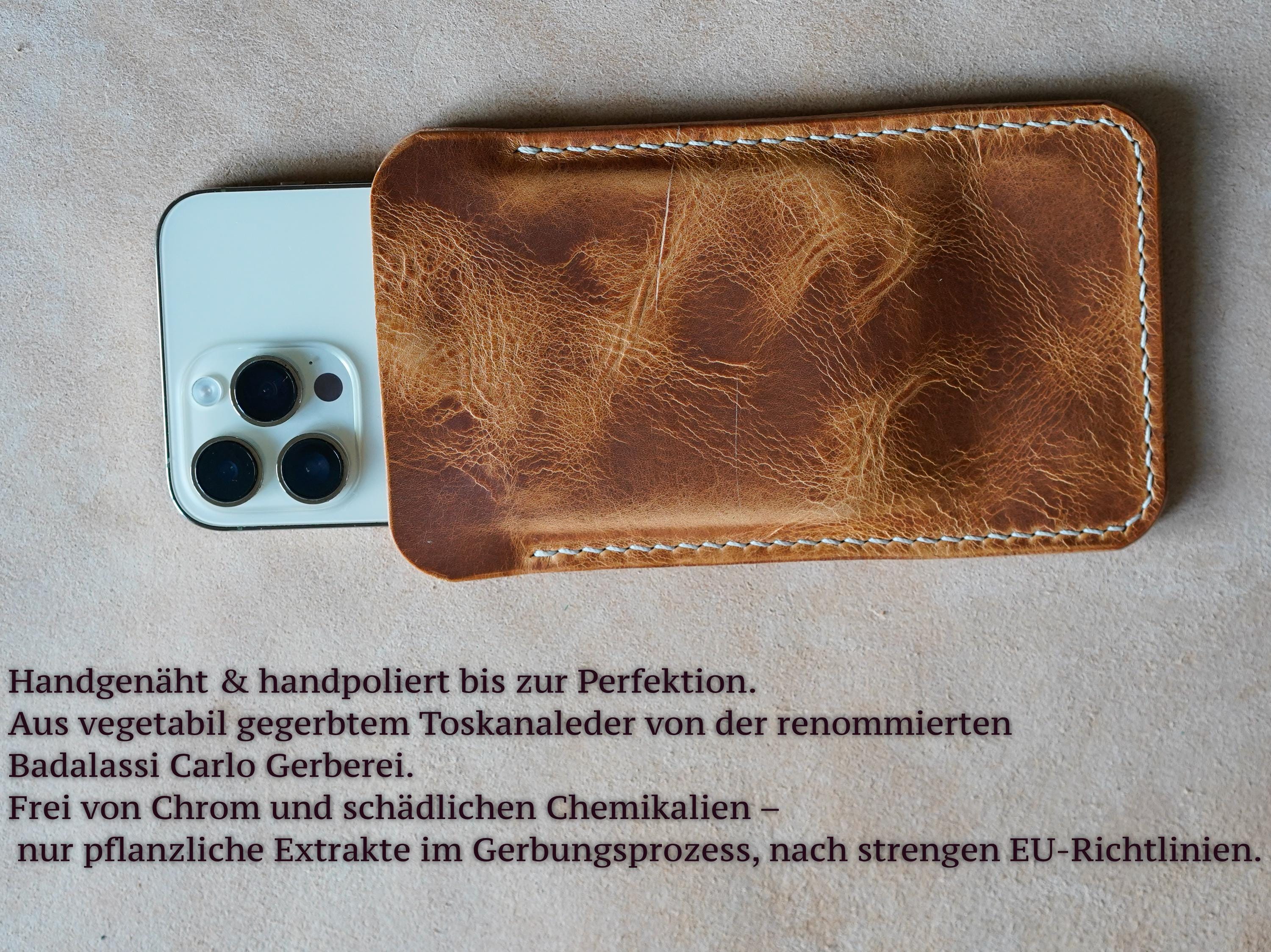 Hand-stitched Leather Case for Your Smartphone - iPhone Case, Every Stitch Sewn by Hand • iPhone Etui