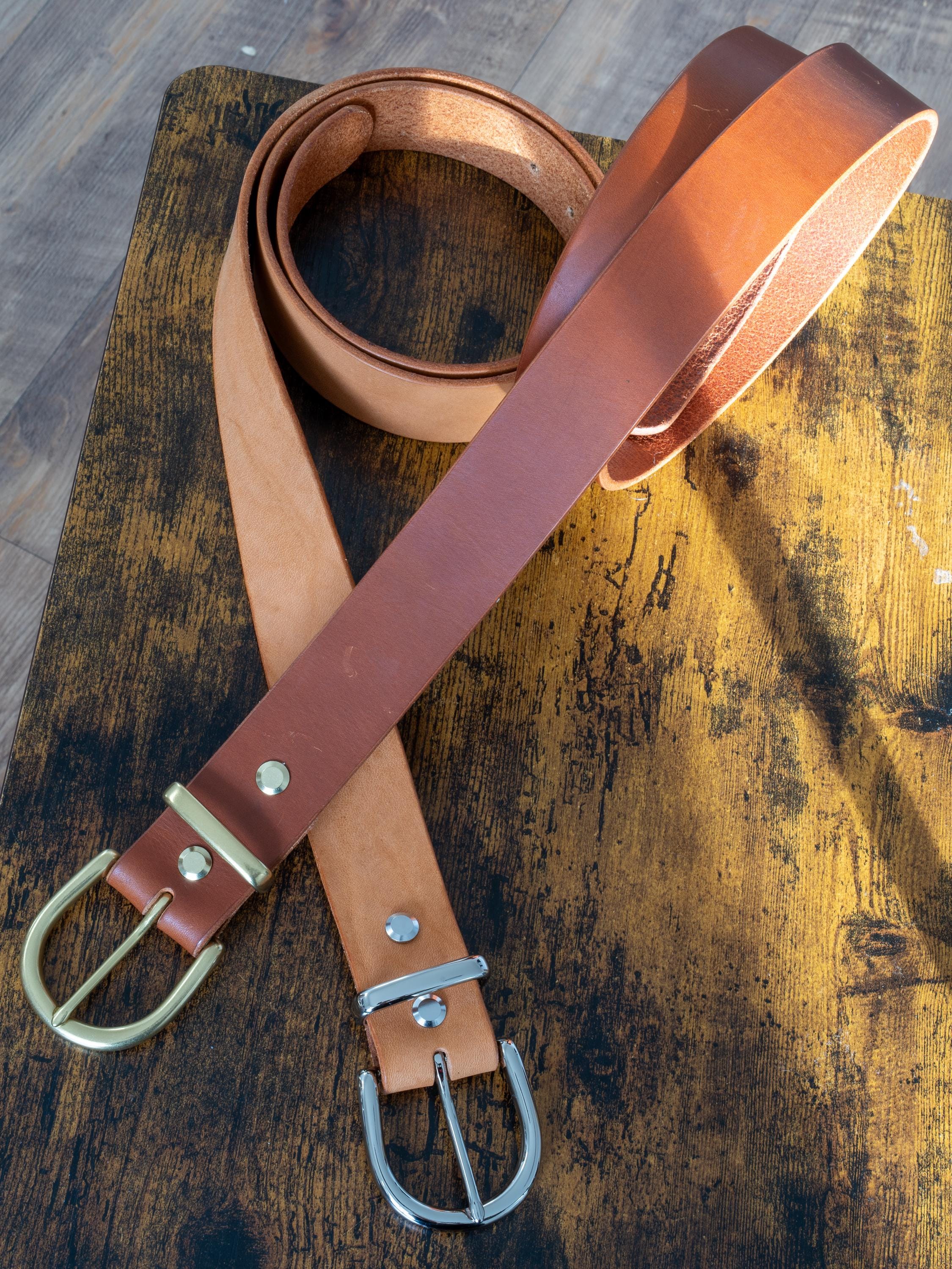 Custom-Made Leather Belt for women belt handmade women's leather belt | 3,8 cm jeans belt Vintage leather belt | Gift for her Luxury belt