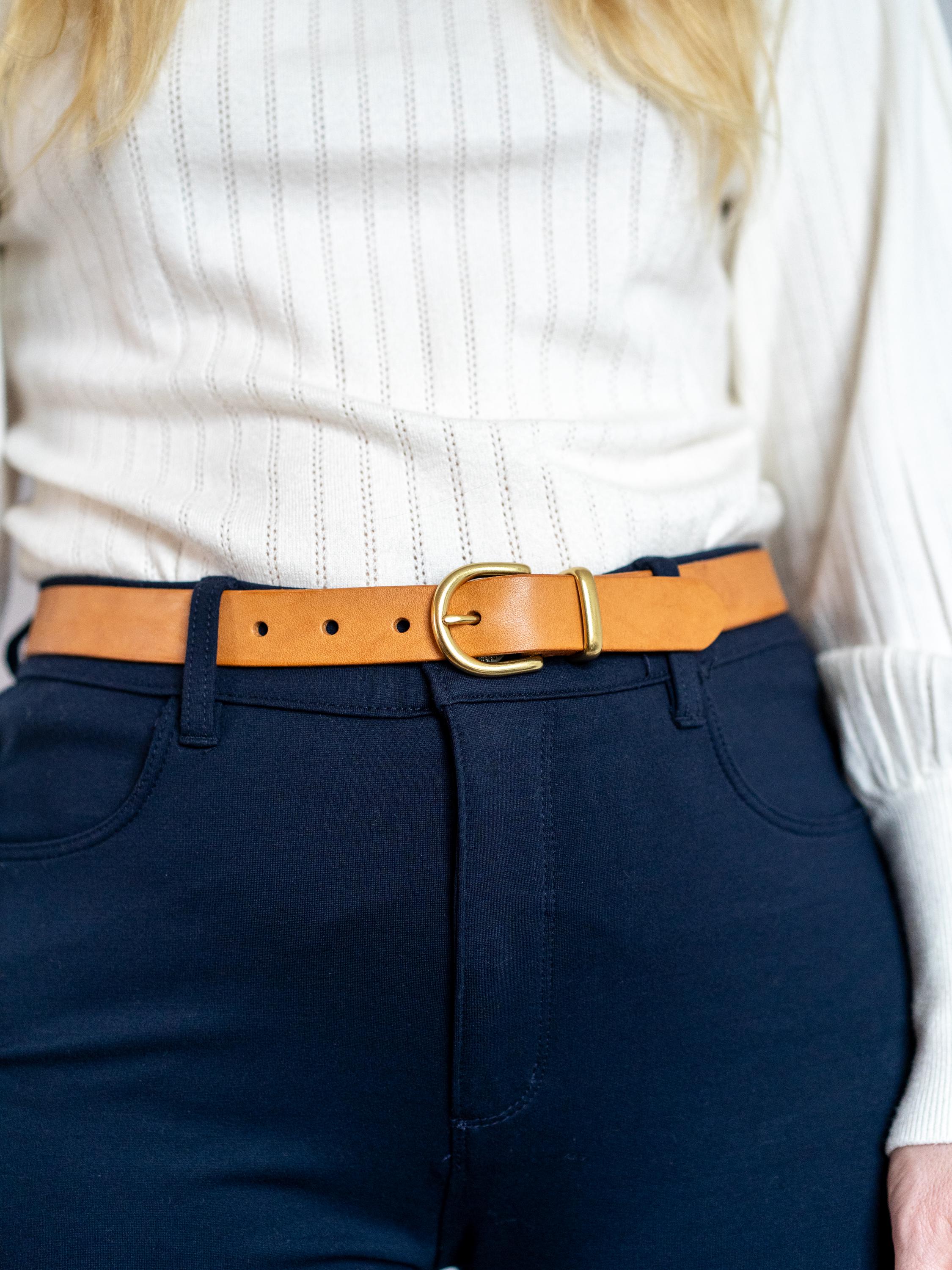 Custom-Made Leather Belt for women belt handmade women's leather belt | 2.5 cm jeans belt Vintage leather belt | Gift for her Luxury belt