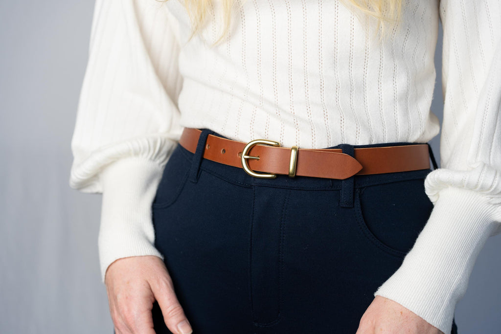 Custom-Made Leather Belt for women belt handmade women's leather belt | 2.5 cm jeans belt Vintage leather belt | Gift for her Luxury belt