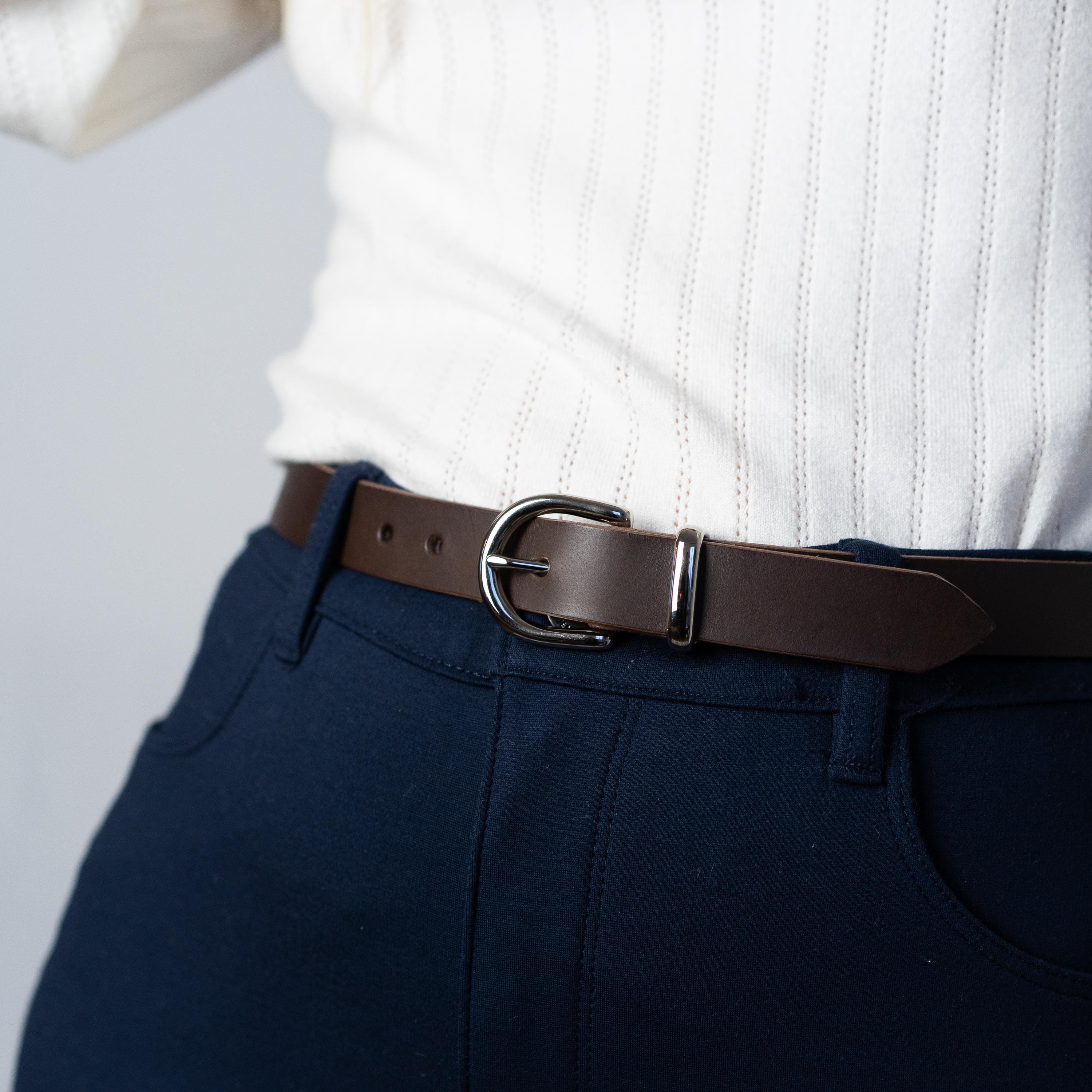 Custom-Made Leather Belt for women belt handmade women's leather belt | 2.5 cm jeans belt Vintage leather belt | Gift for her Luxury belt
