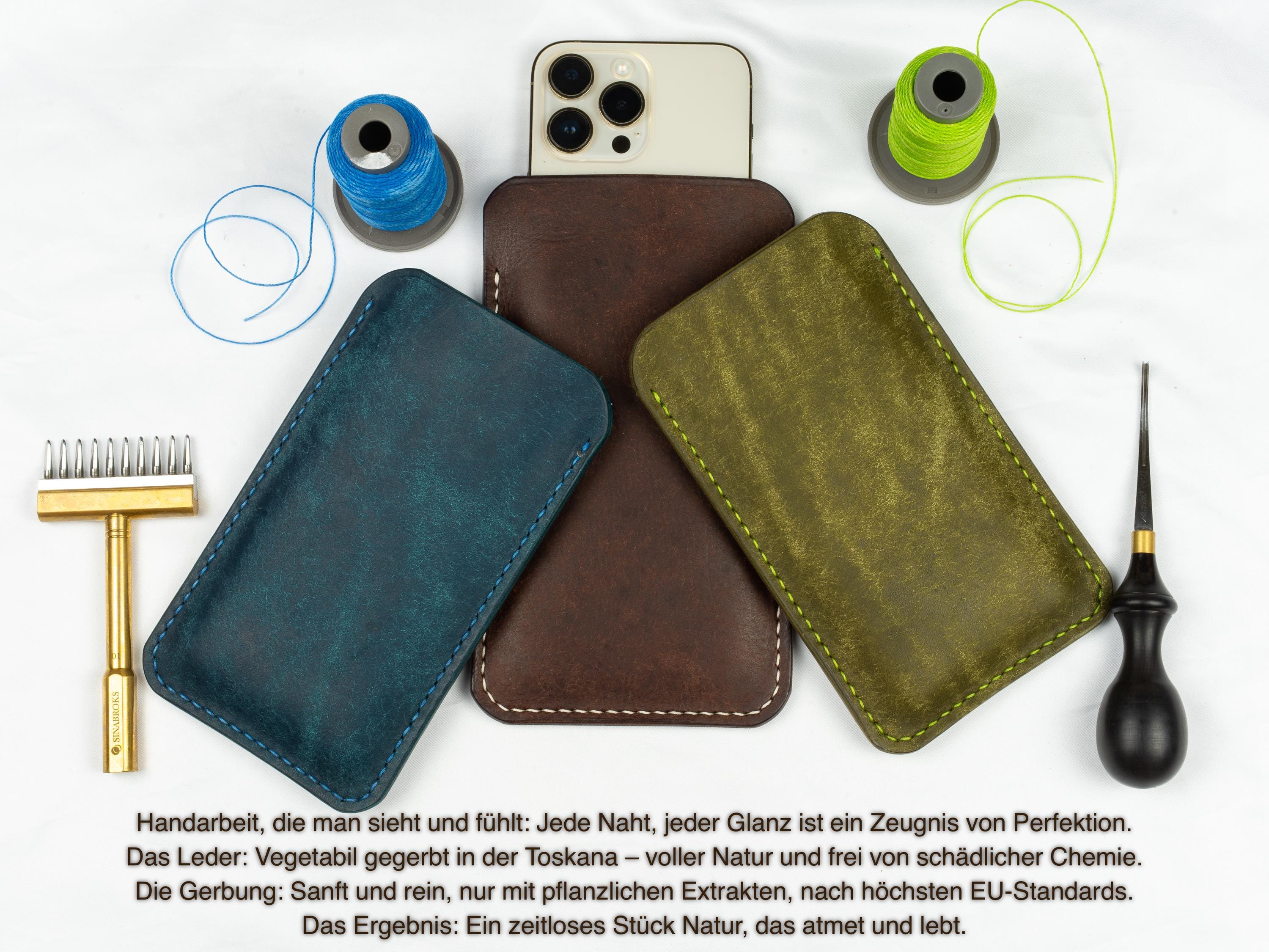 Hand-stitched Leather Case for Your Smartphone - iPhone Case, Every Stitch Sewn by Hand • iPhone Etui